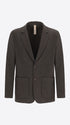 Distretto12 Tiepolo Charcoal Diagonal-Weave Jersey Jacket - Product Still Life