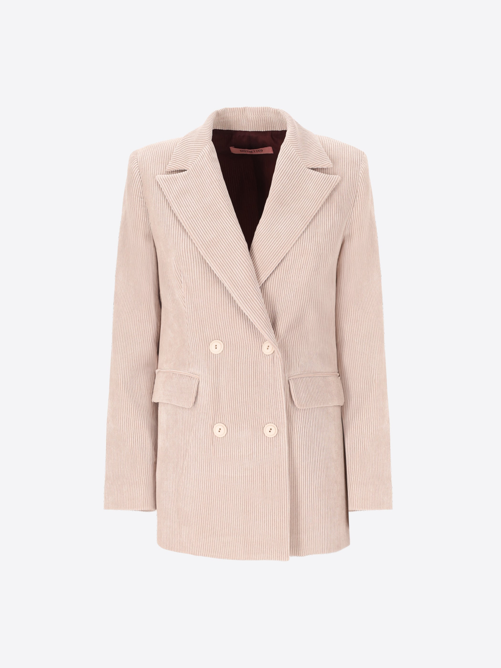 Double Breasted Jacket in Corduroy Fabric Crix - Woman