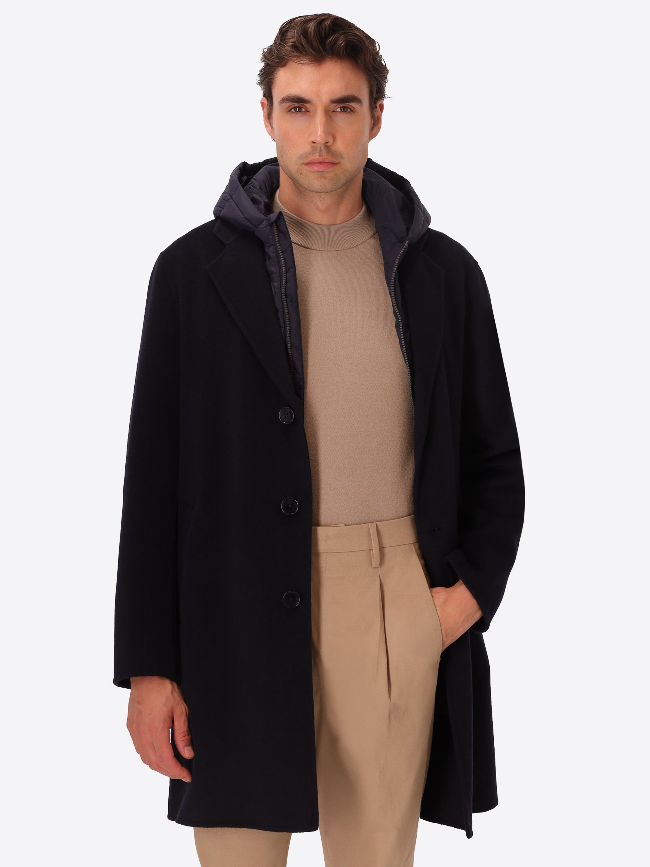 Cappotto Essex in Panno Double con Pettorina Staccabile