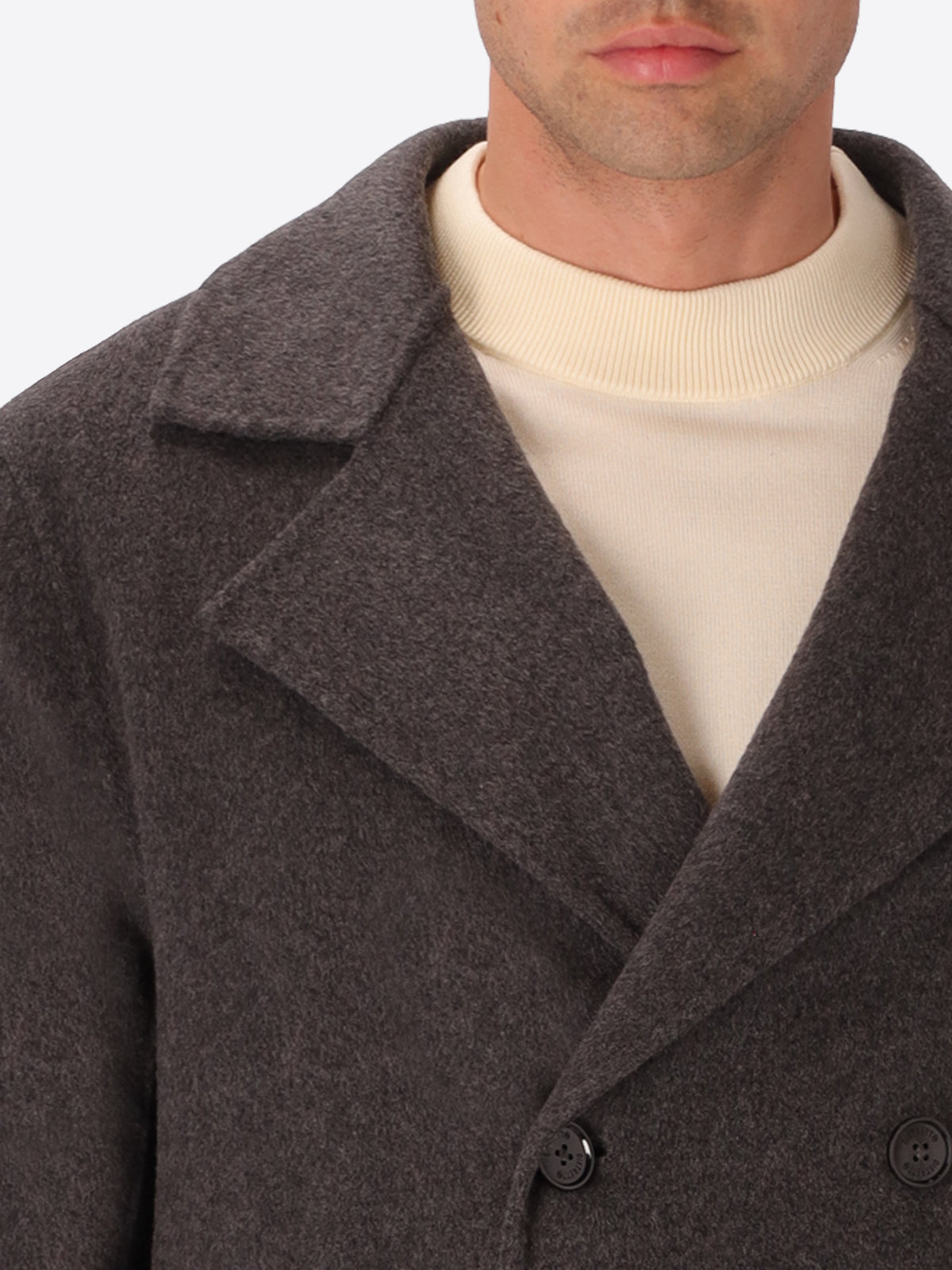 Double-Faced Wool-Blend Peacoat Essex