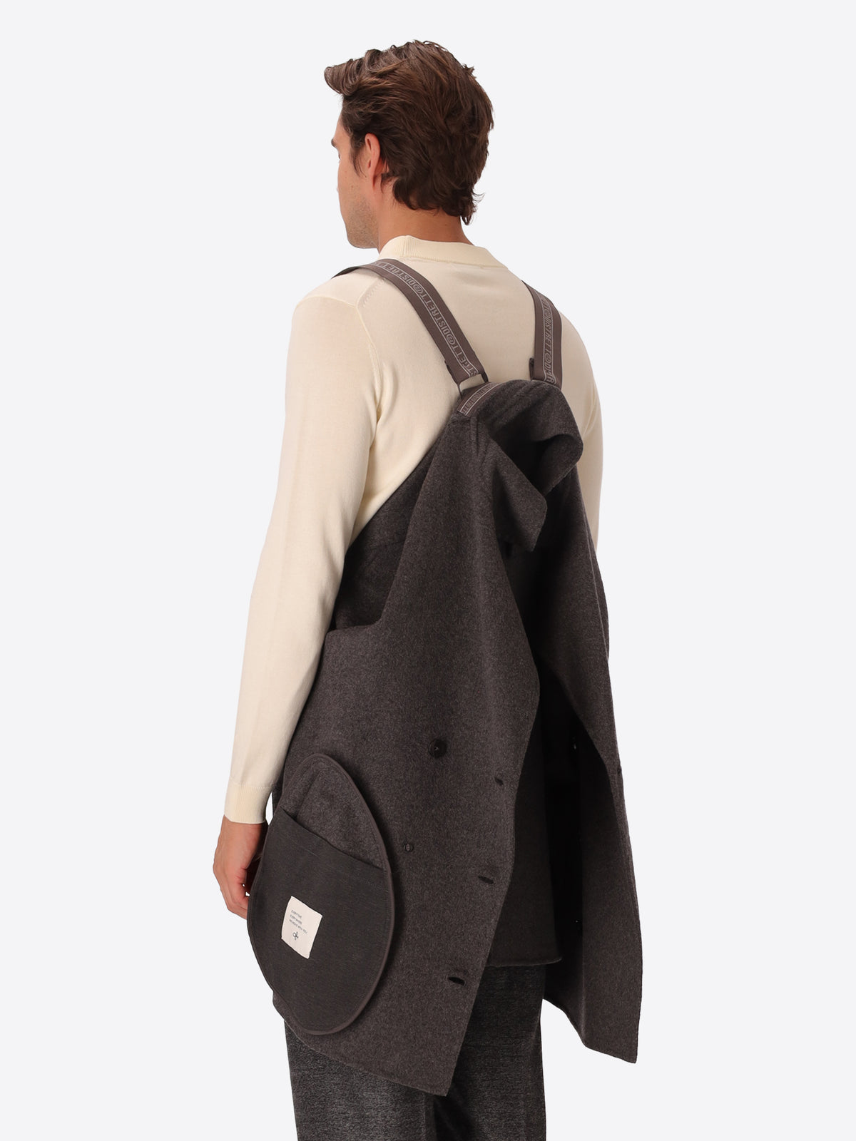 Double-Faced Wool-Blend Peacoat Essex