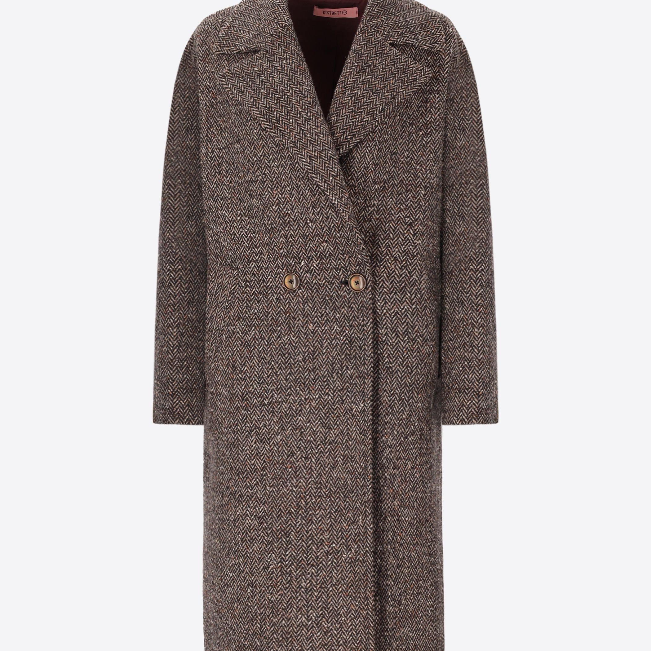 Overcoat in Wool-Blend Resca Fabric Lancaster - Woman