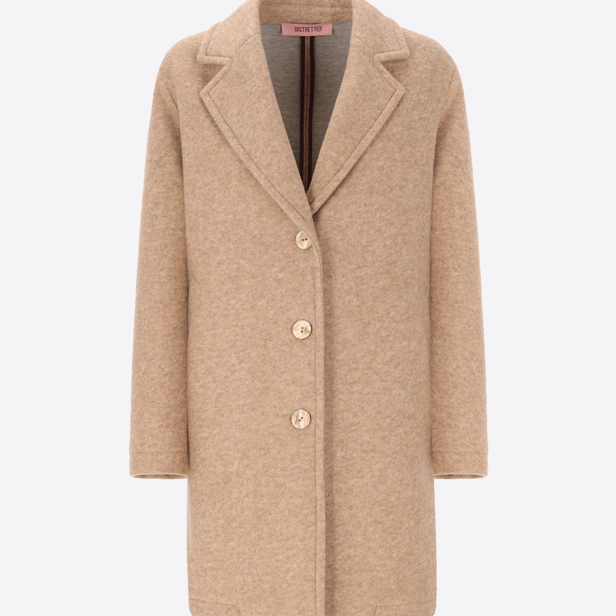 Bonded Boiled Wool Coat Carlos - Woman