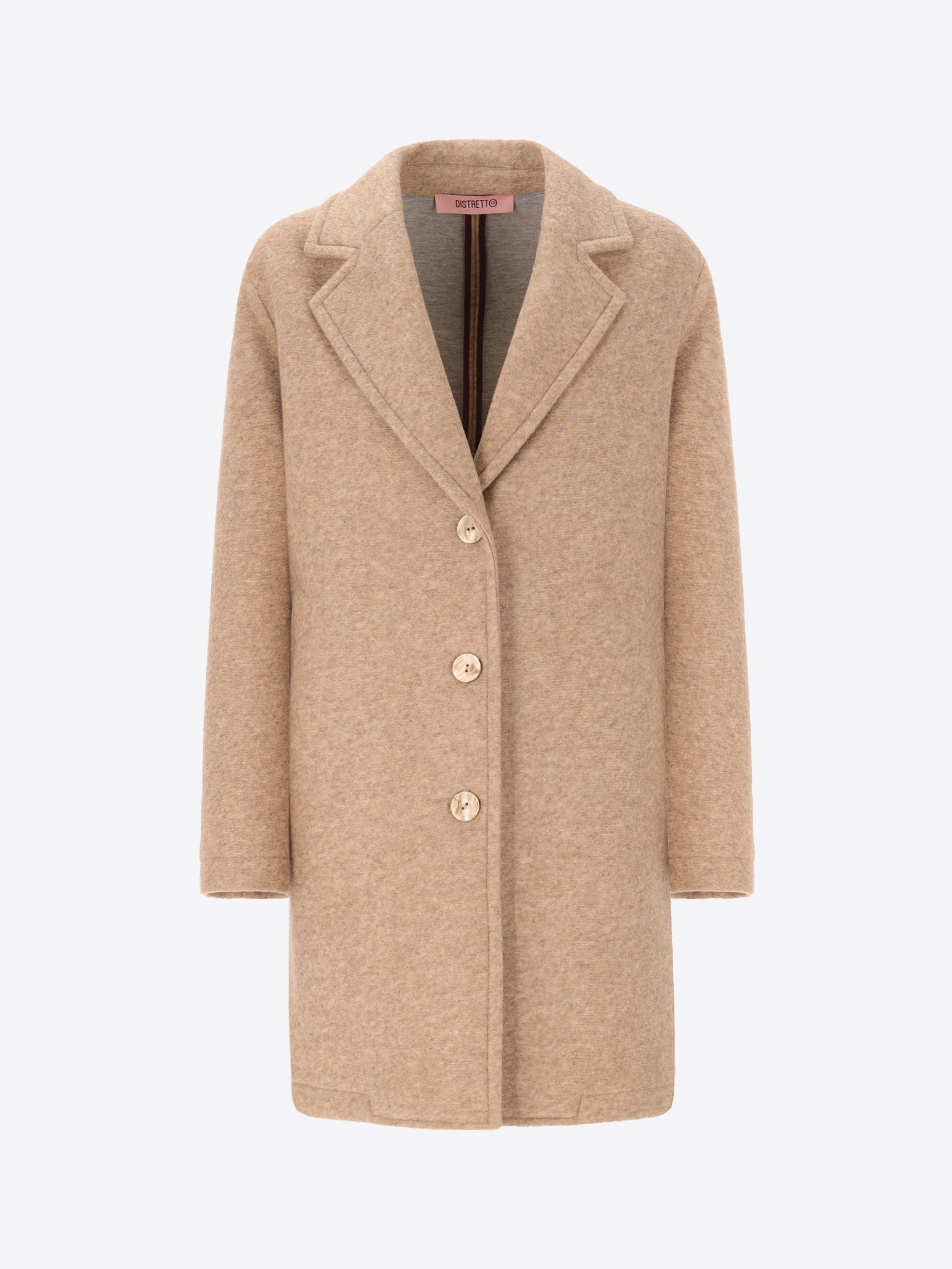 Bonded Boiled Wool Coat Carlos - Woman