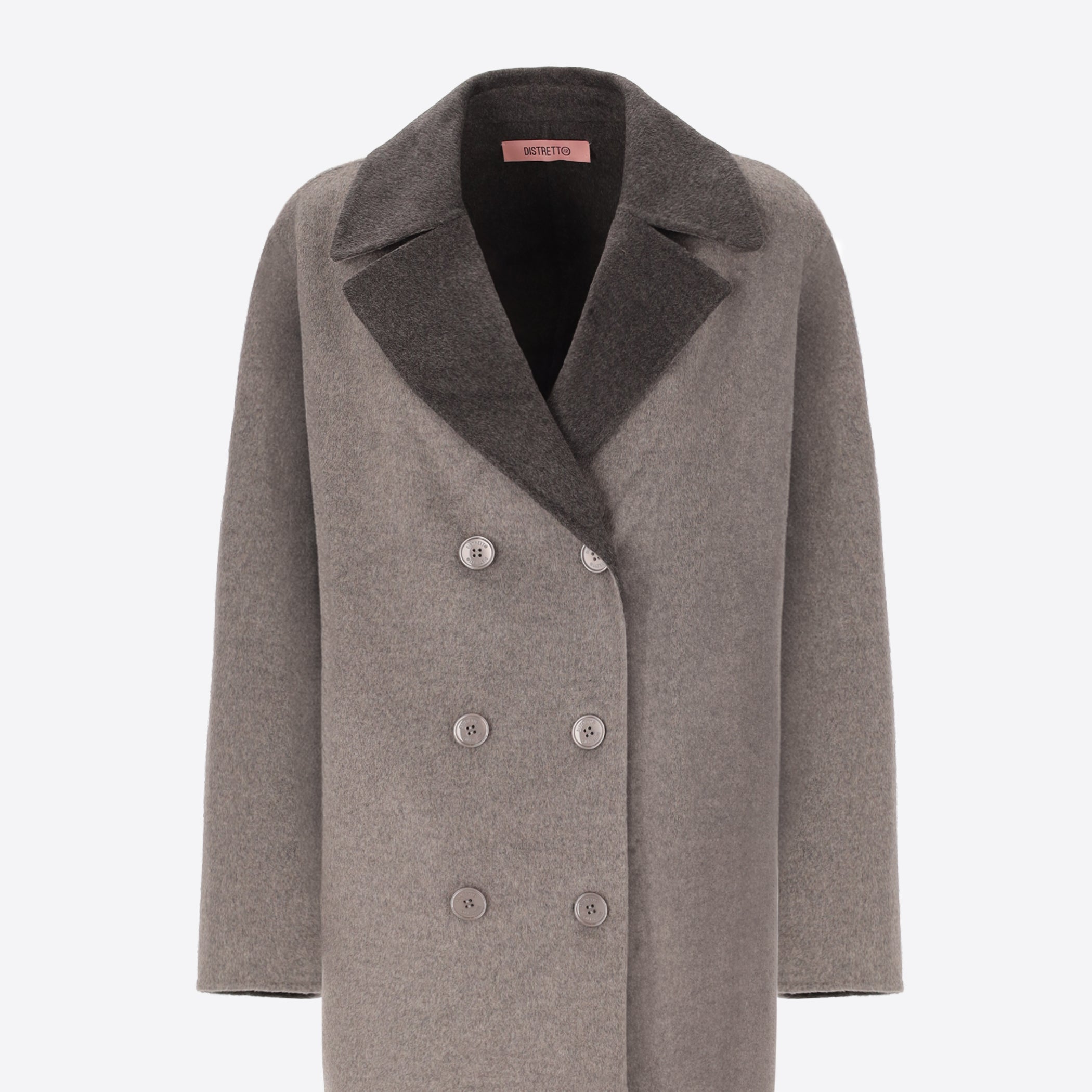 Peacoat in Double Wool-Blend Fabric Edinburgh - Woman