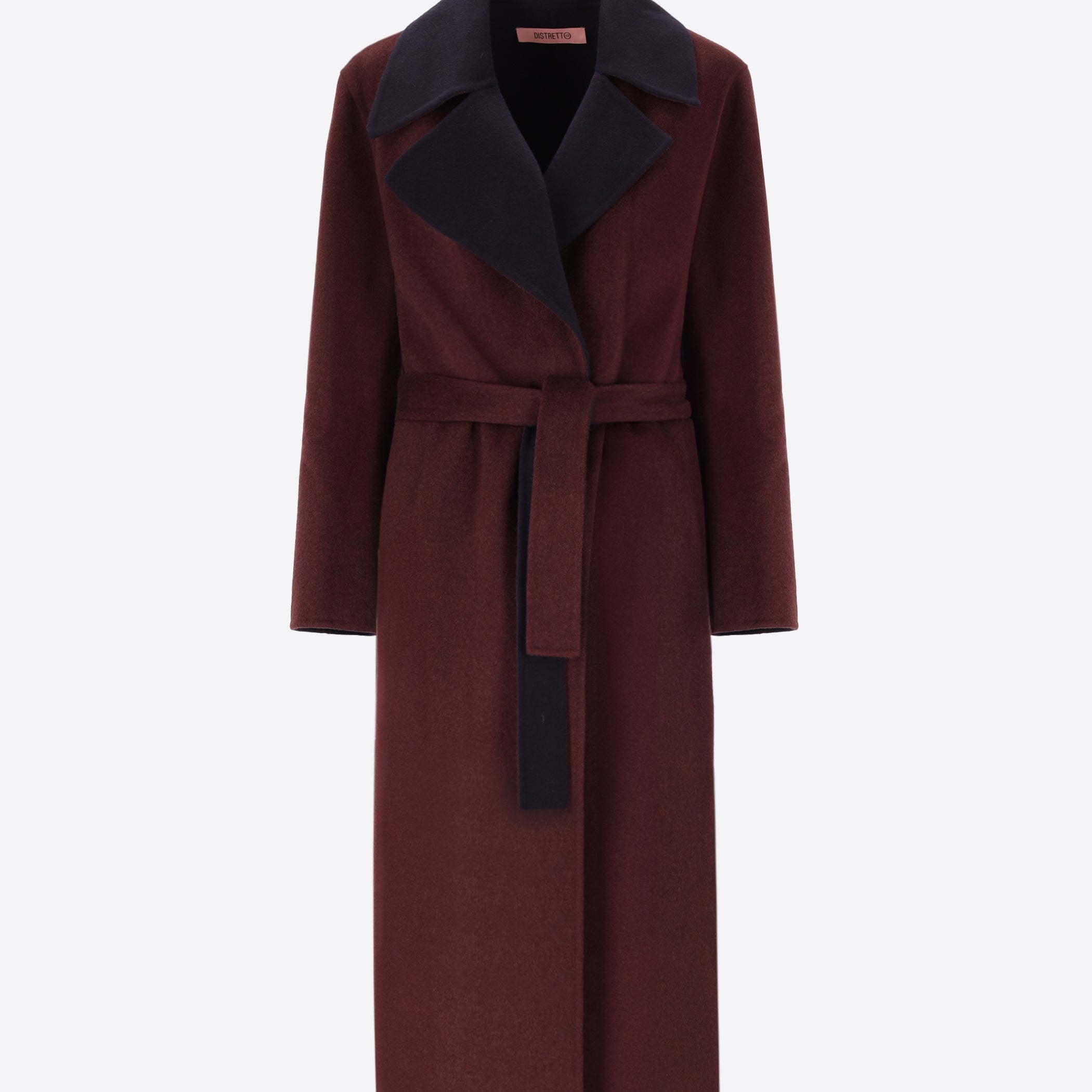 Dressing Gown Coat in Double Wool-Blend Fabric Edinburgh - Woman