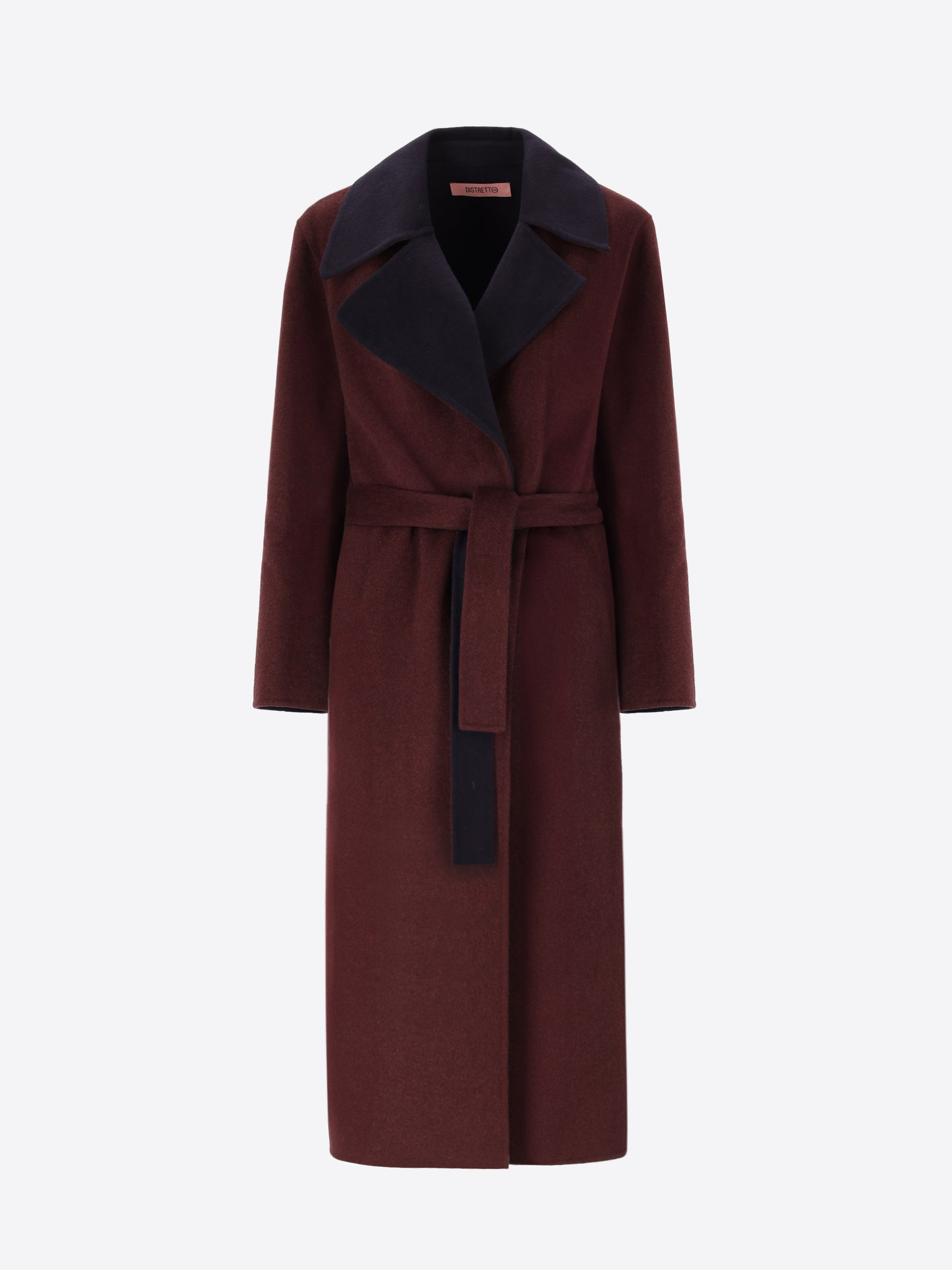 Dressing Gown Coat in Double Wool-Blend Fabric Edinburgh - Woman