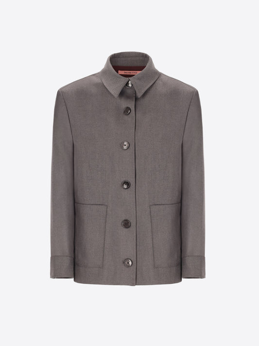 Shirt Jacket in Poly-Viscose Fabric Belmont - Woman