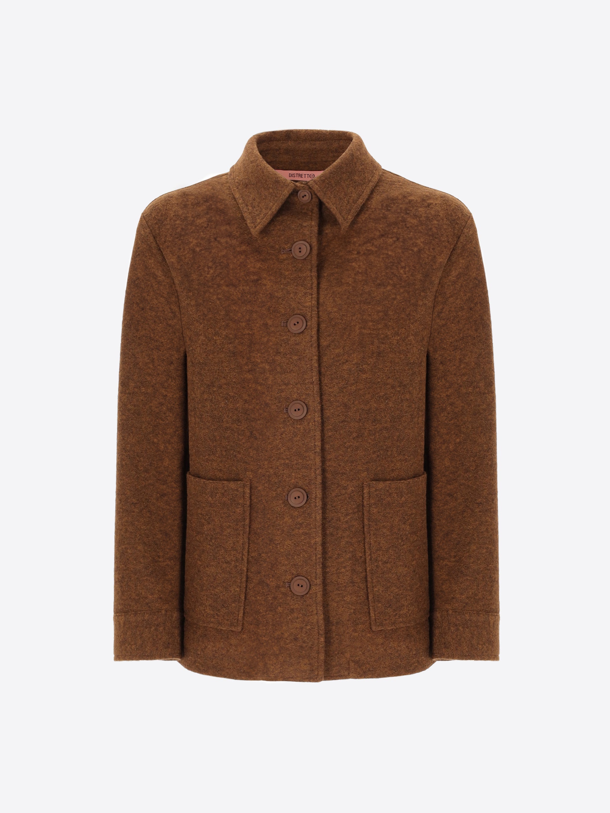 Shirt Jacket in Solid and Melange Wool-Blend Fabric Isaia - Woman
