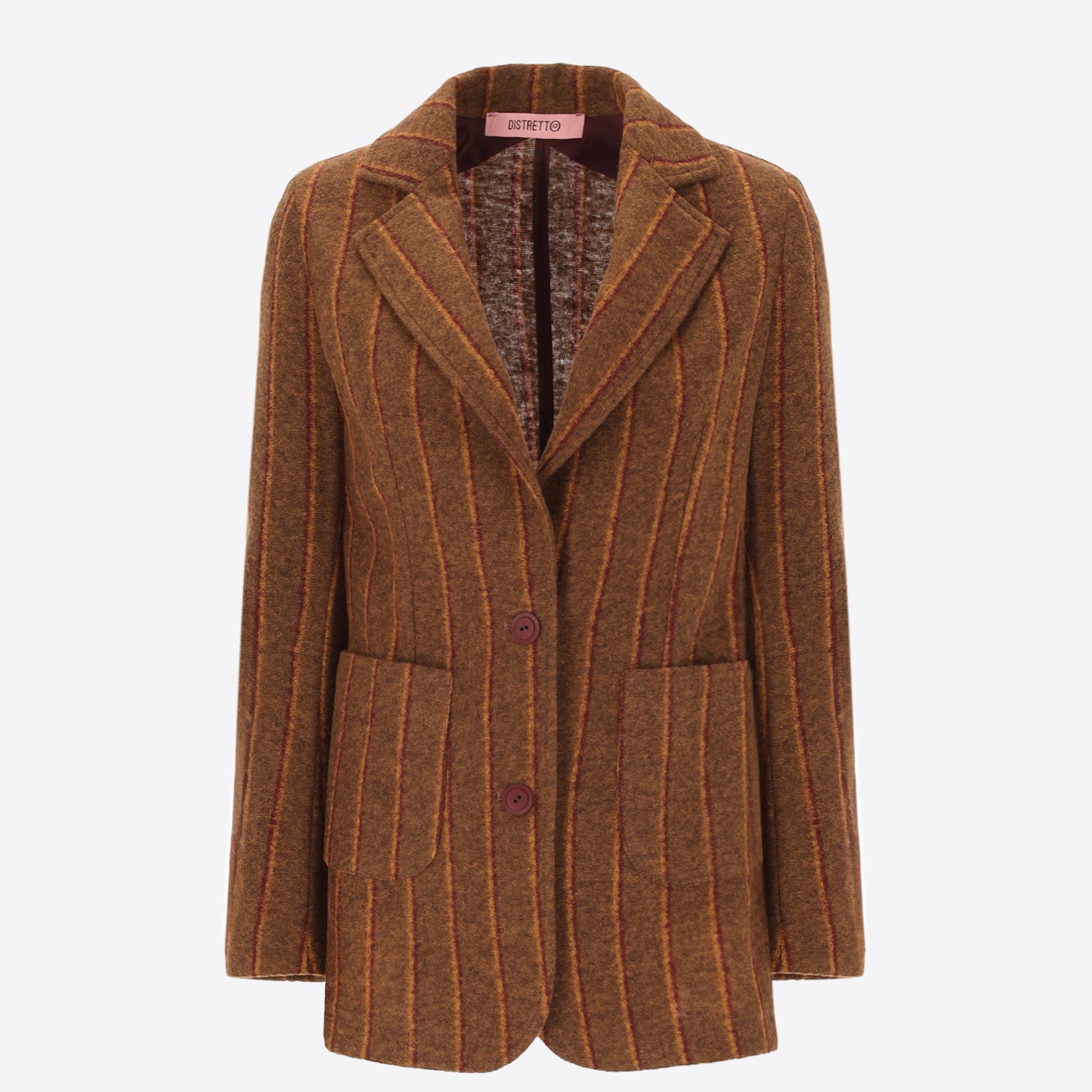Men’s Jacket in Wool Blend with Double Stripe Pattern Bangor - Woman