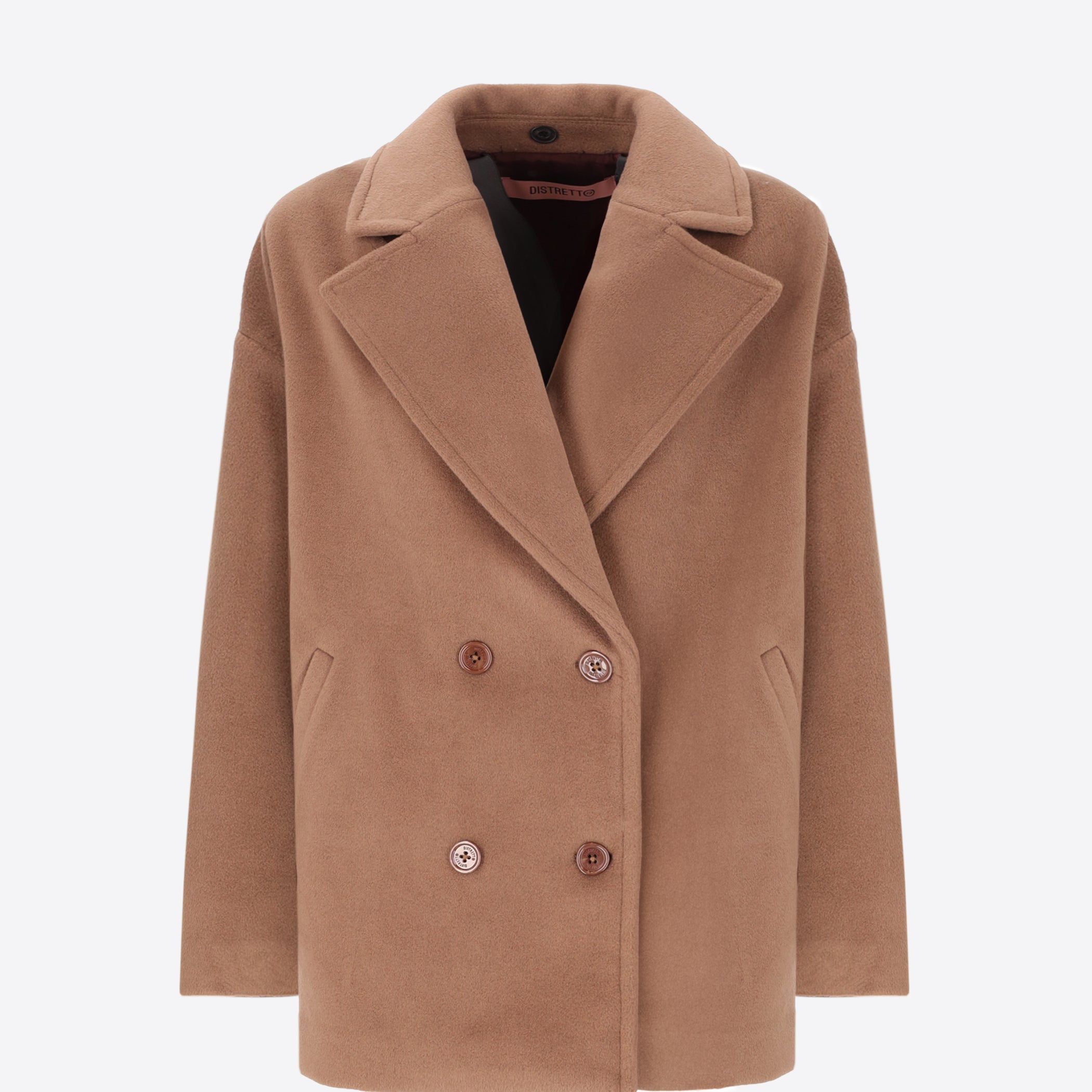 Peacoat in Super Comfort Wool-Blend Fabric Manchester - Woman