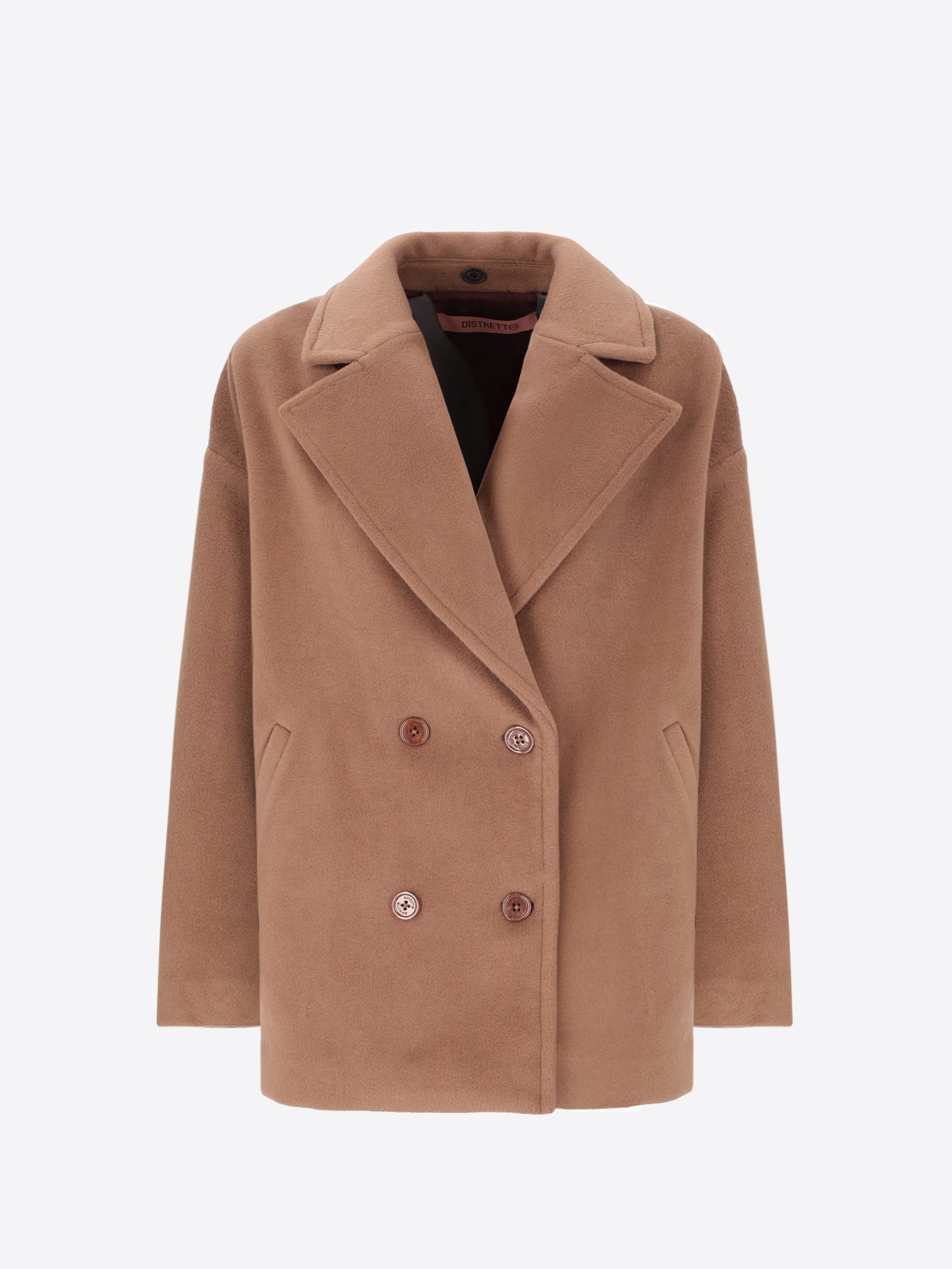 Peacoat in Super Comfort Wool-Blend Fabric Manchester - Woman