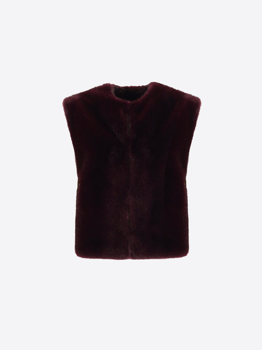 Vest in Eco-Fur Fabric Salford - Woman