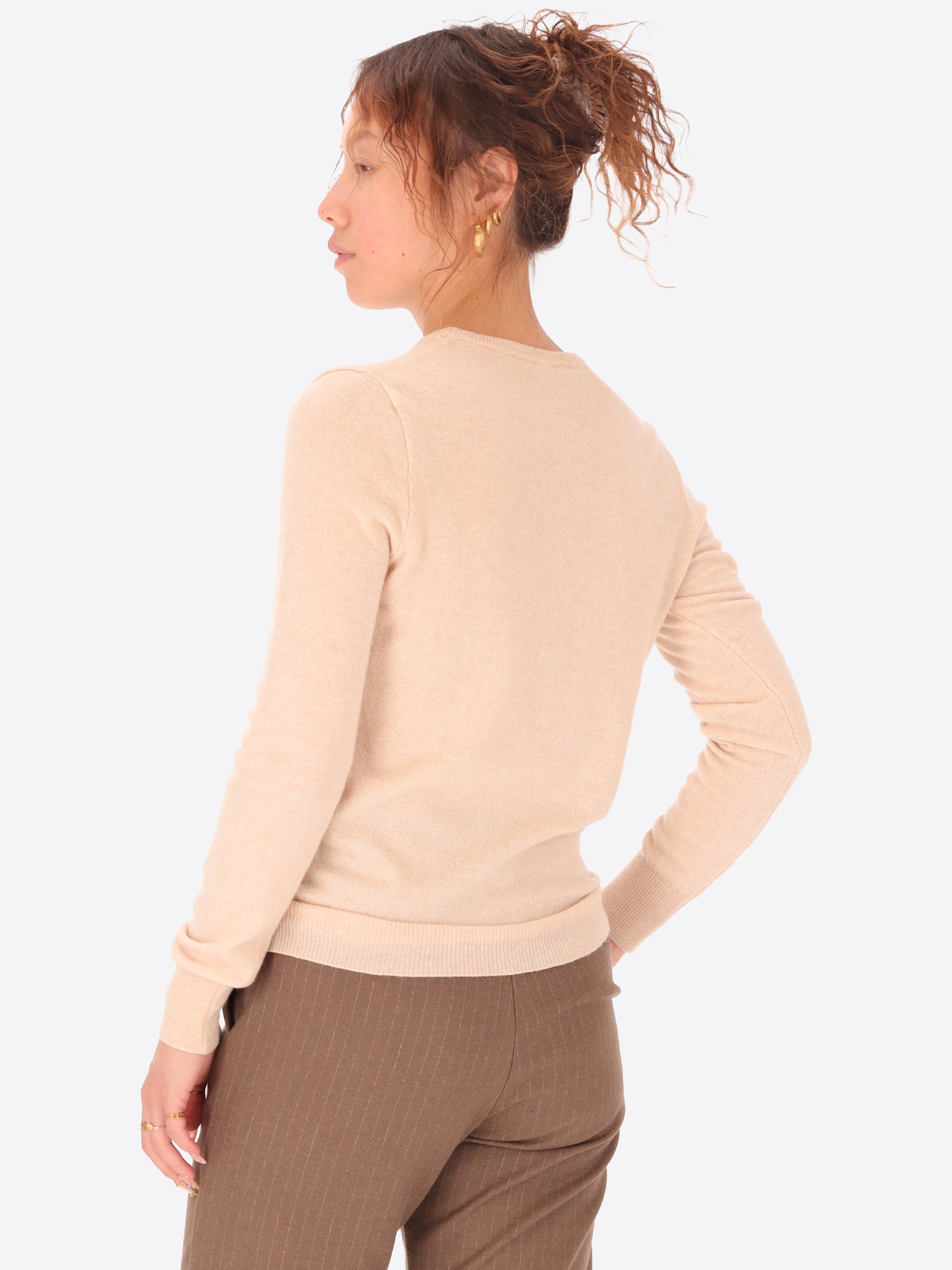 Wool Cashmere Blend Crewneck Knitwear Geppi
