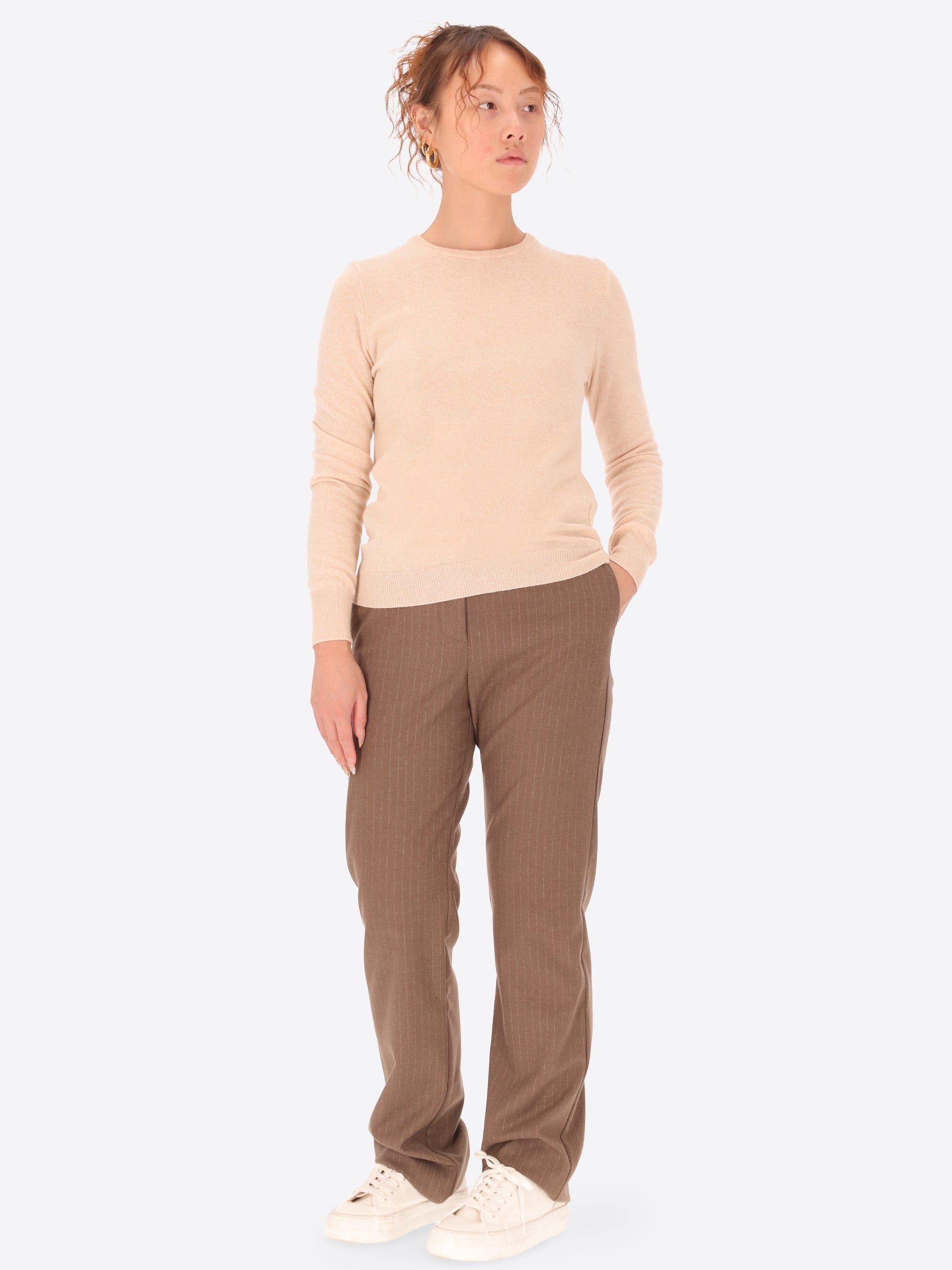 Wool Cashmere Blend Crewneck Knitwear Geppi