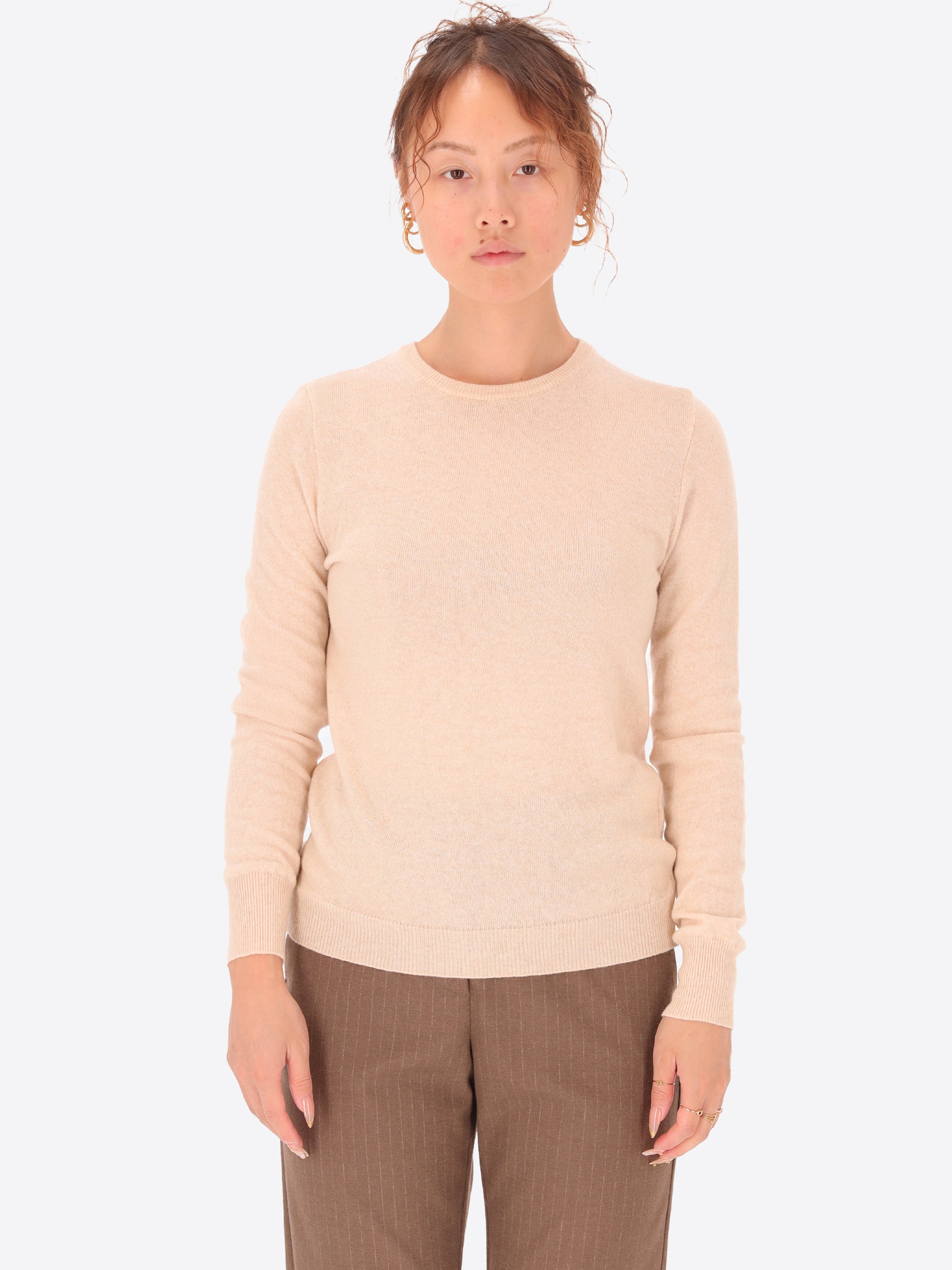 Wool Cashmere Blend Crewneck Knitwear Geppi