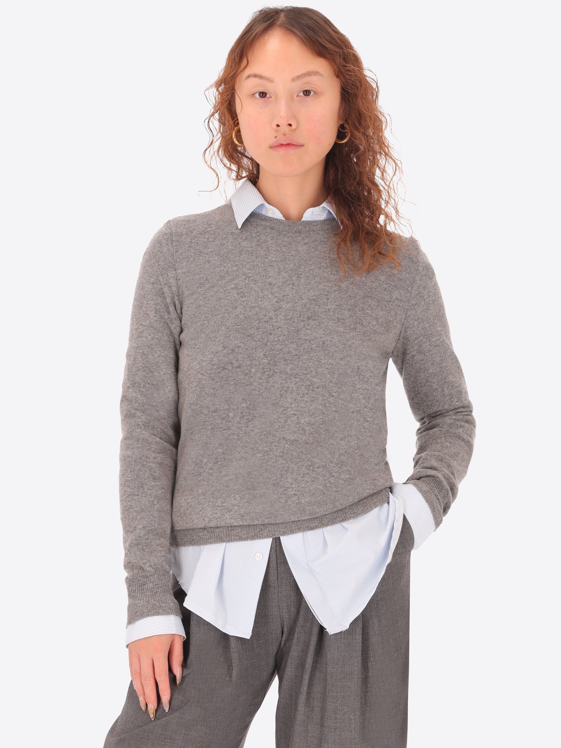 Wool Cashmere Blend Crewneck Knitwear Geppi