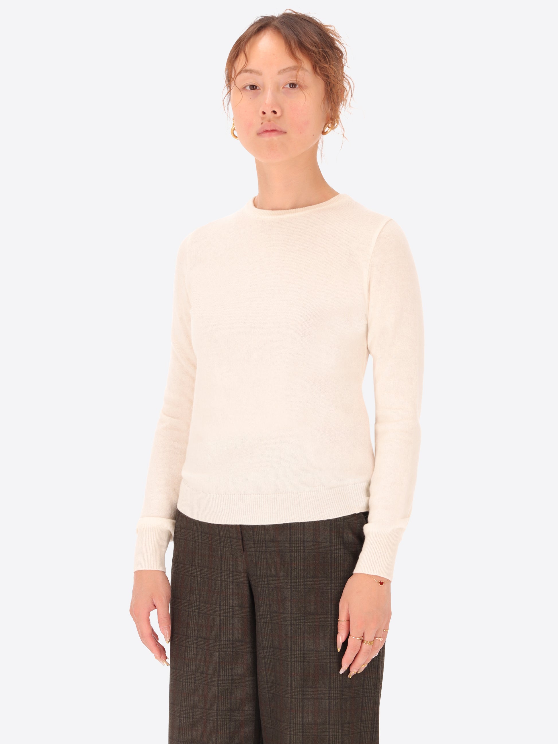 Wool Cashmere Blend Crewneck Knitwear Geppi
