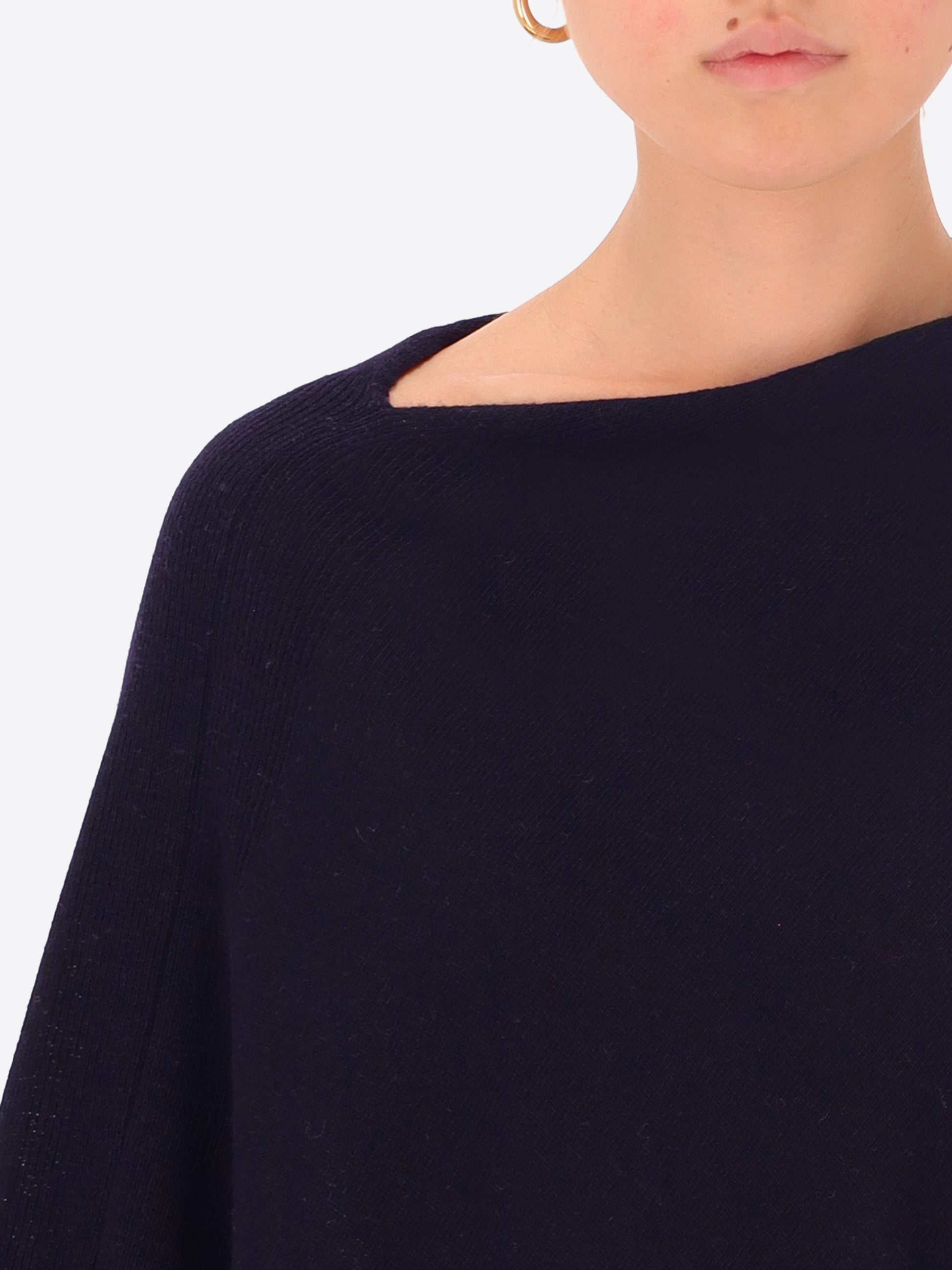 Wool Cashmere Blend Poncho