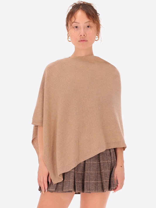 Poncho in Misto Lana e Cashmere