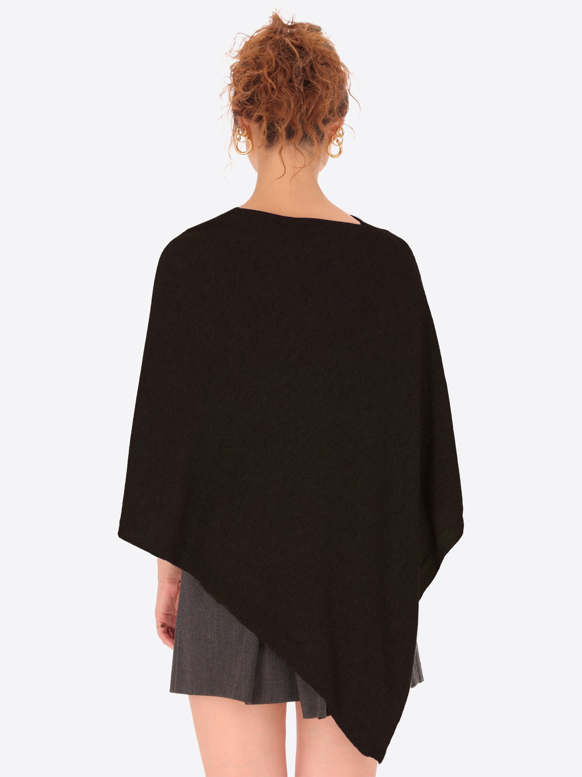 Poncho aus Wolle-Cashmere-Mix