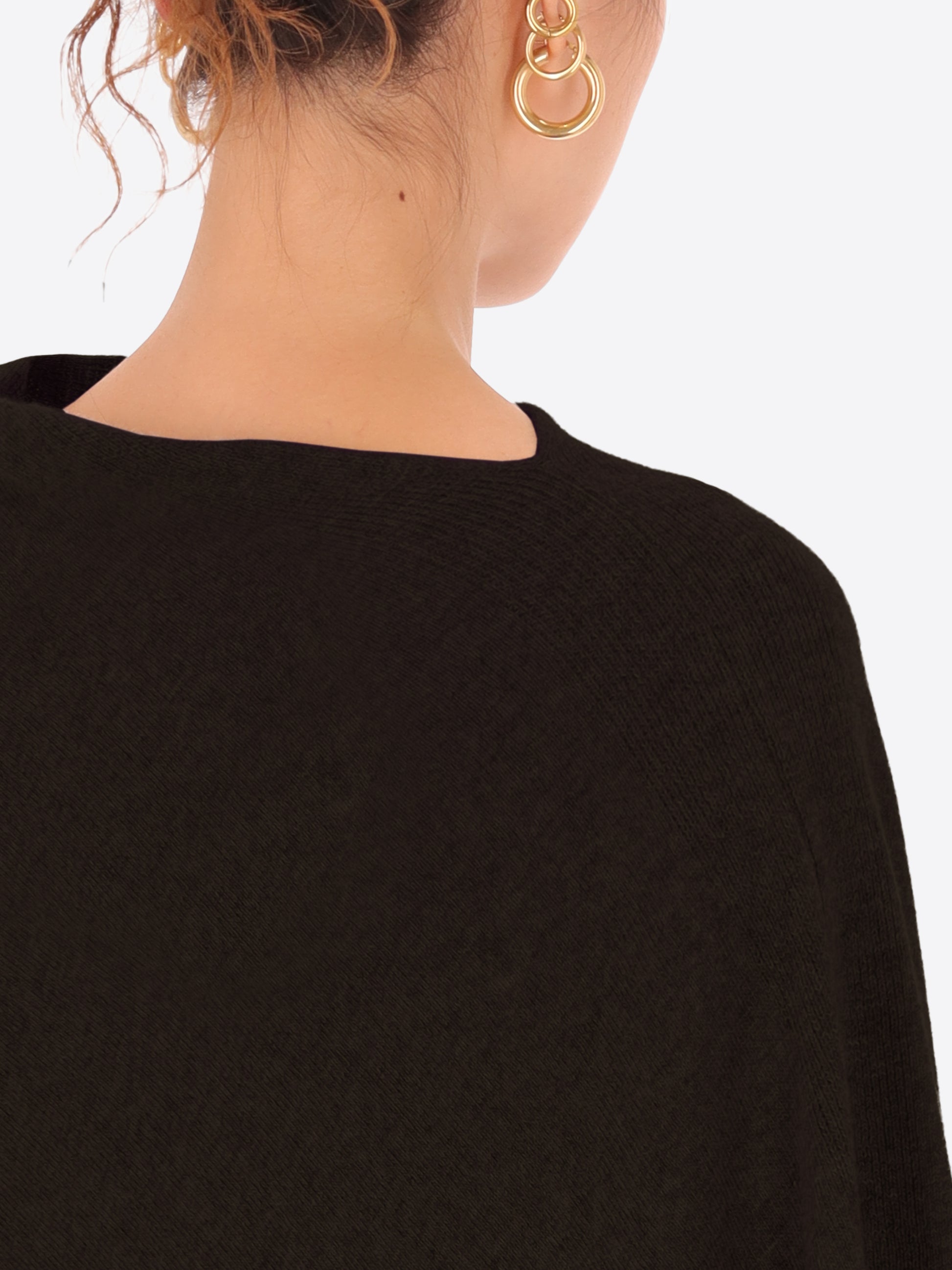 Poncho aus Wolle-Cashmere-Mix