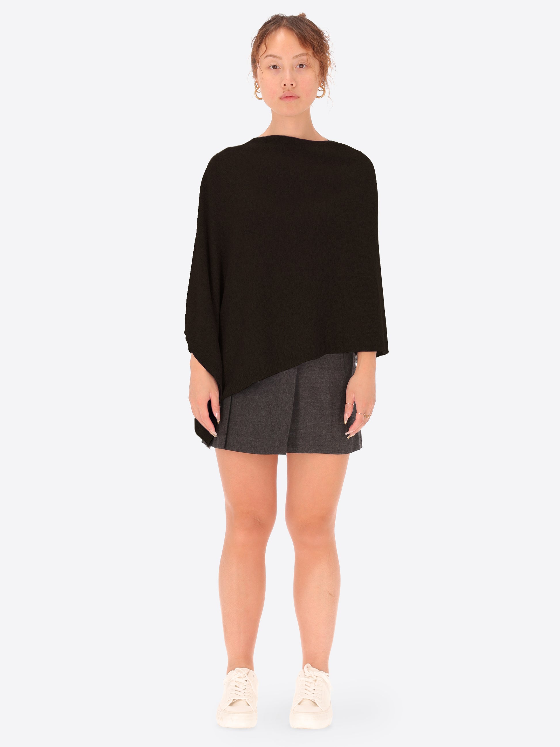 Poncho aus Wolle-Cashmere-Mix