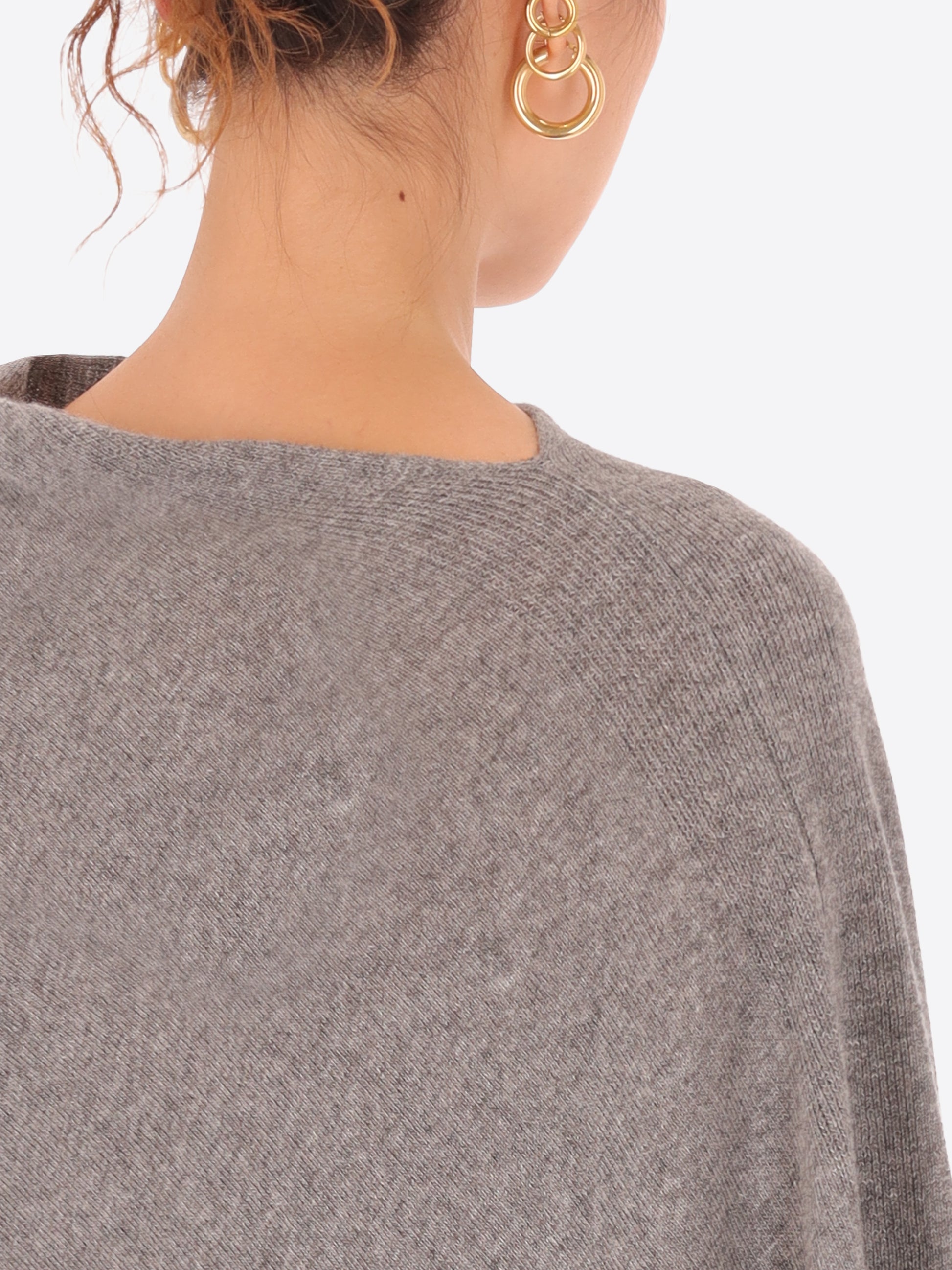 Wool Cashmere Blend Poncho