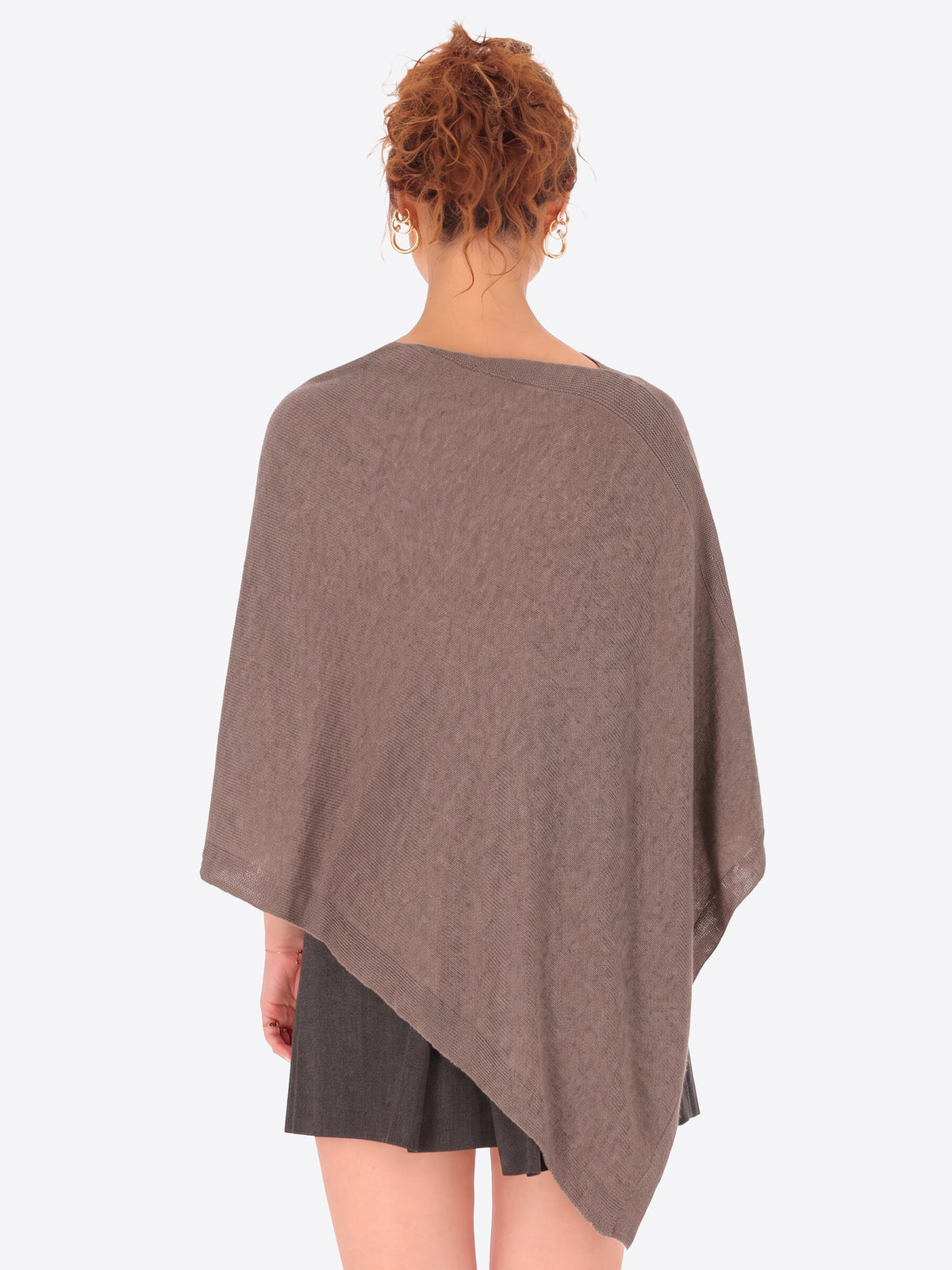 Poncho in Misto Lana e Cashmere