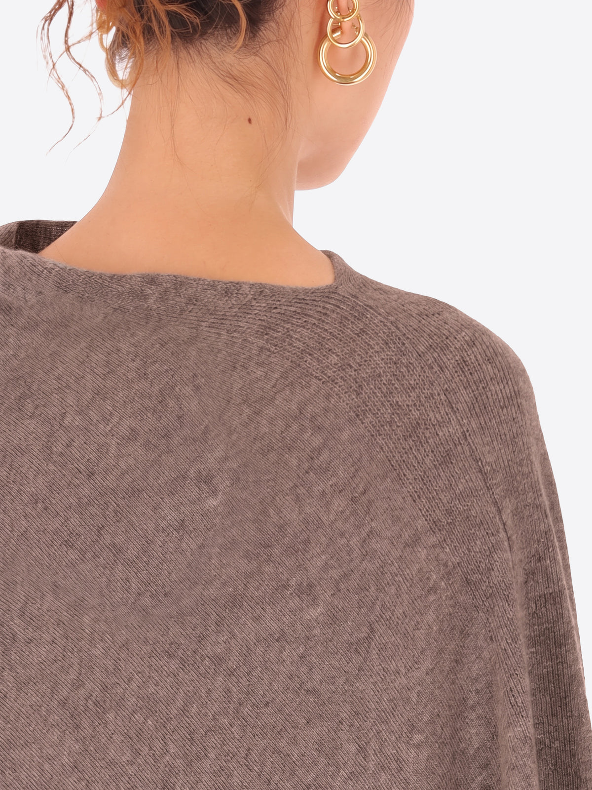 Poncho in Misto Lana e Cashmere