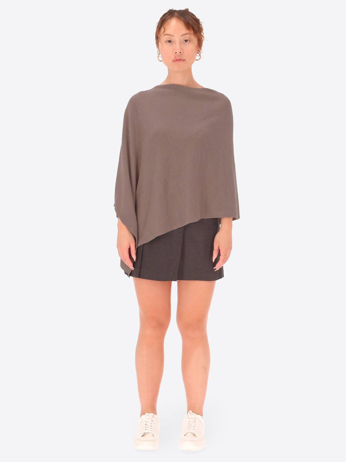 Poncho in Misto Lana e Cashmere