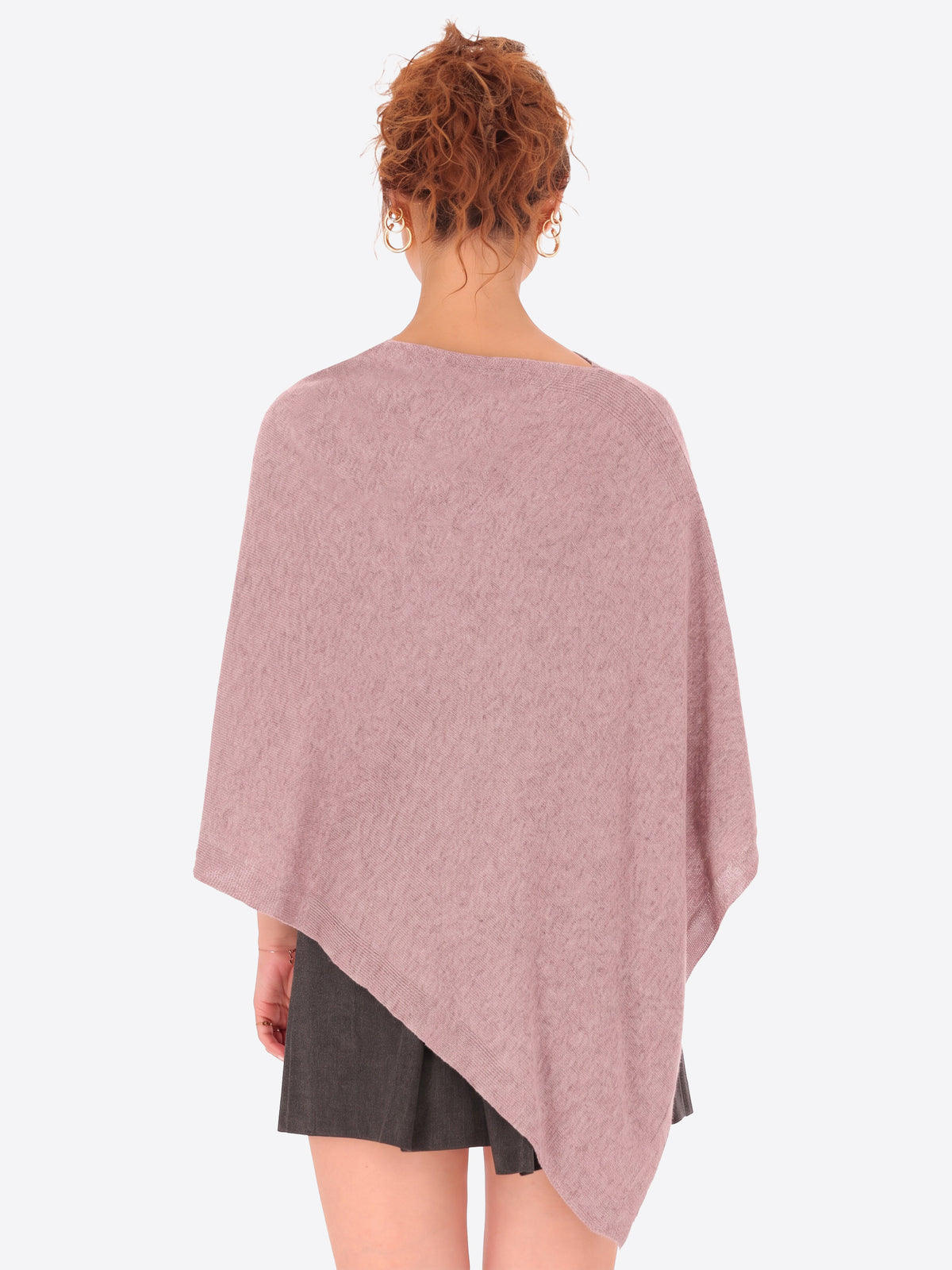 Poncho in Misto Lana e Cashmere