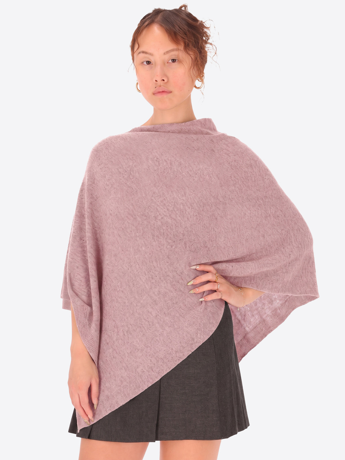 Poncho in Misto Lana e Cashmere