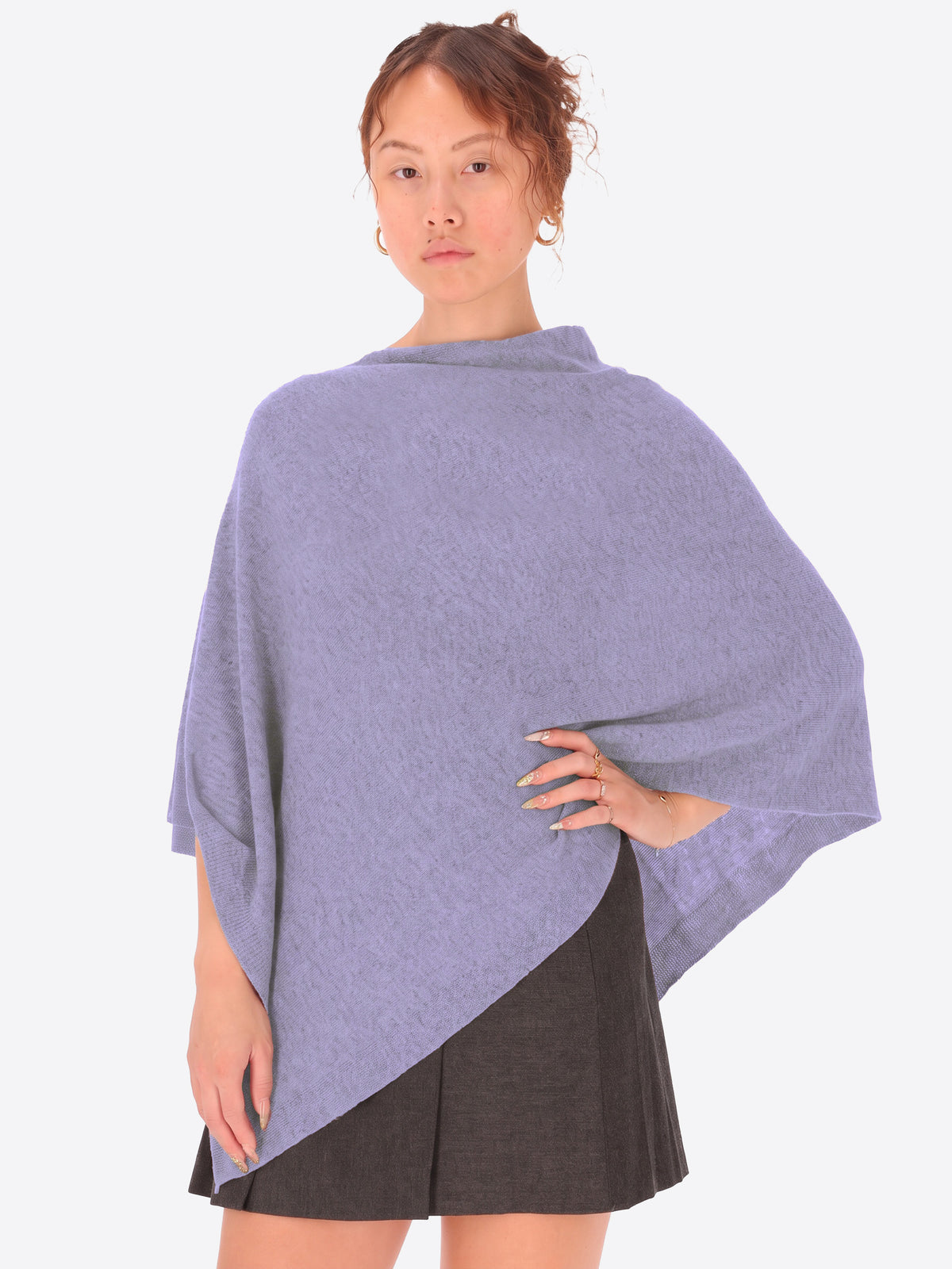 Poncho in Misto Lana e Cashmere