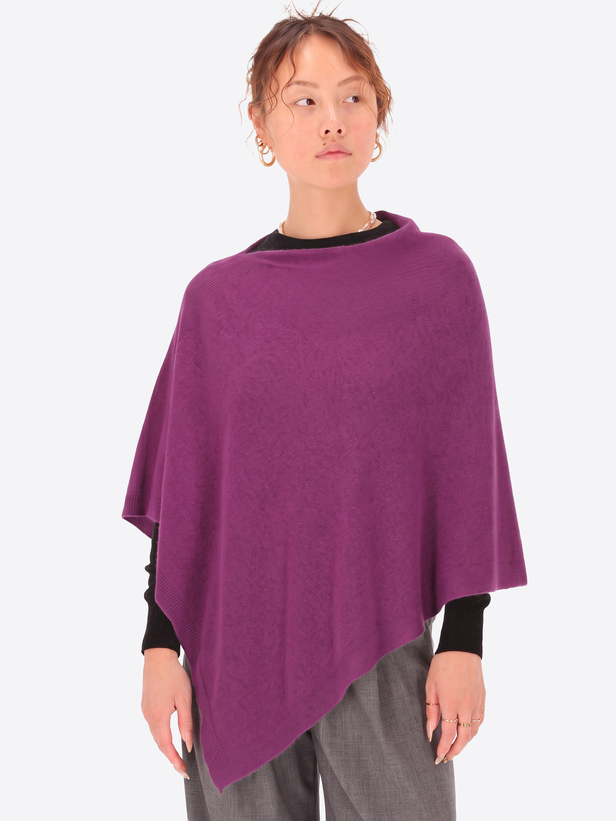 Poncho in Misto Lana e Cashmere