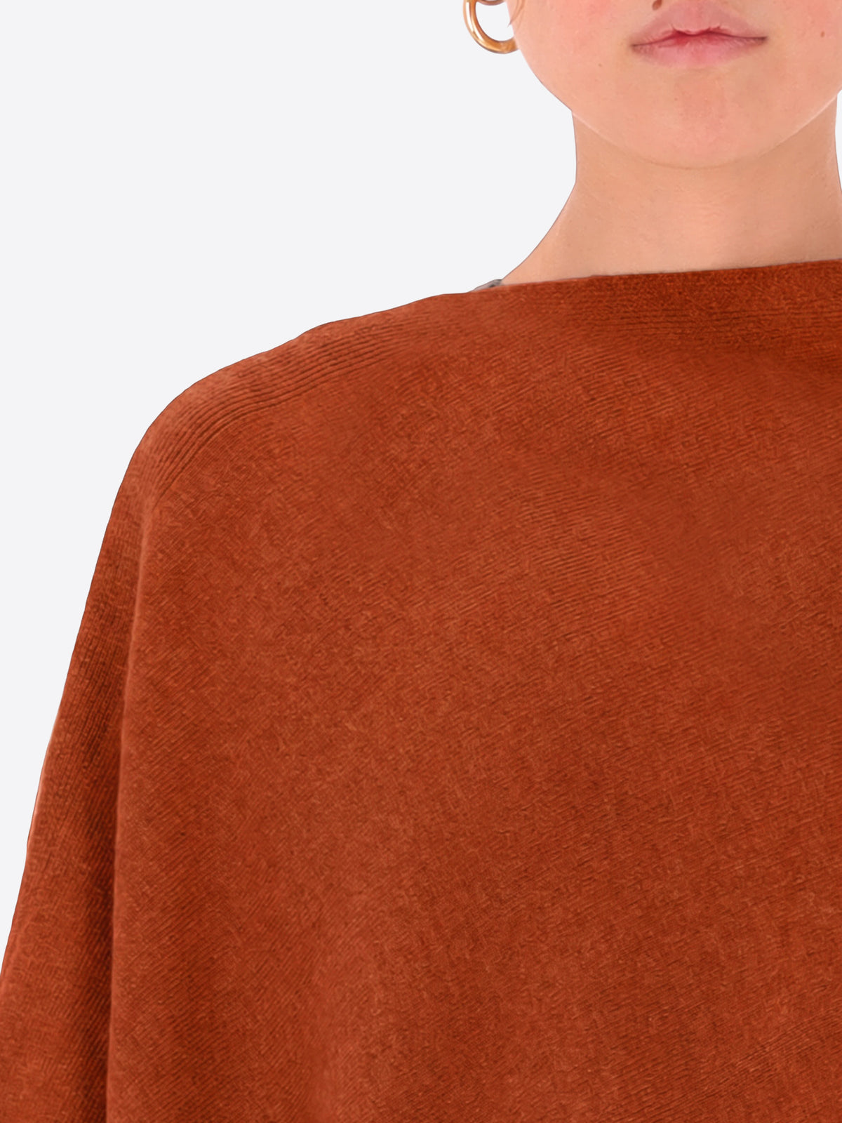 Poncho in Misto Lana e Cashmere