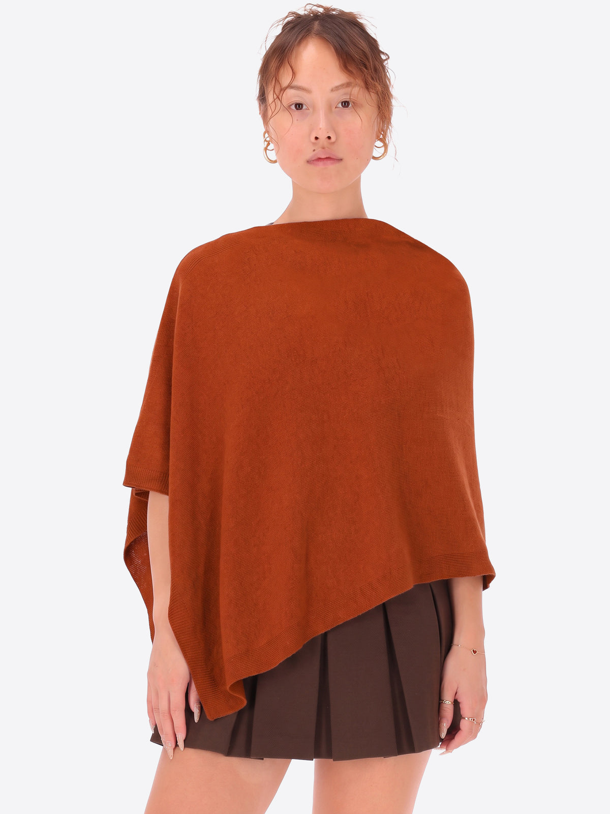 Poncho in Misto Lana e Cashmere