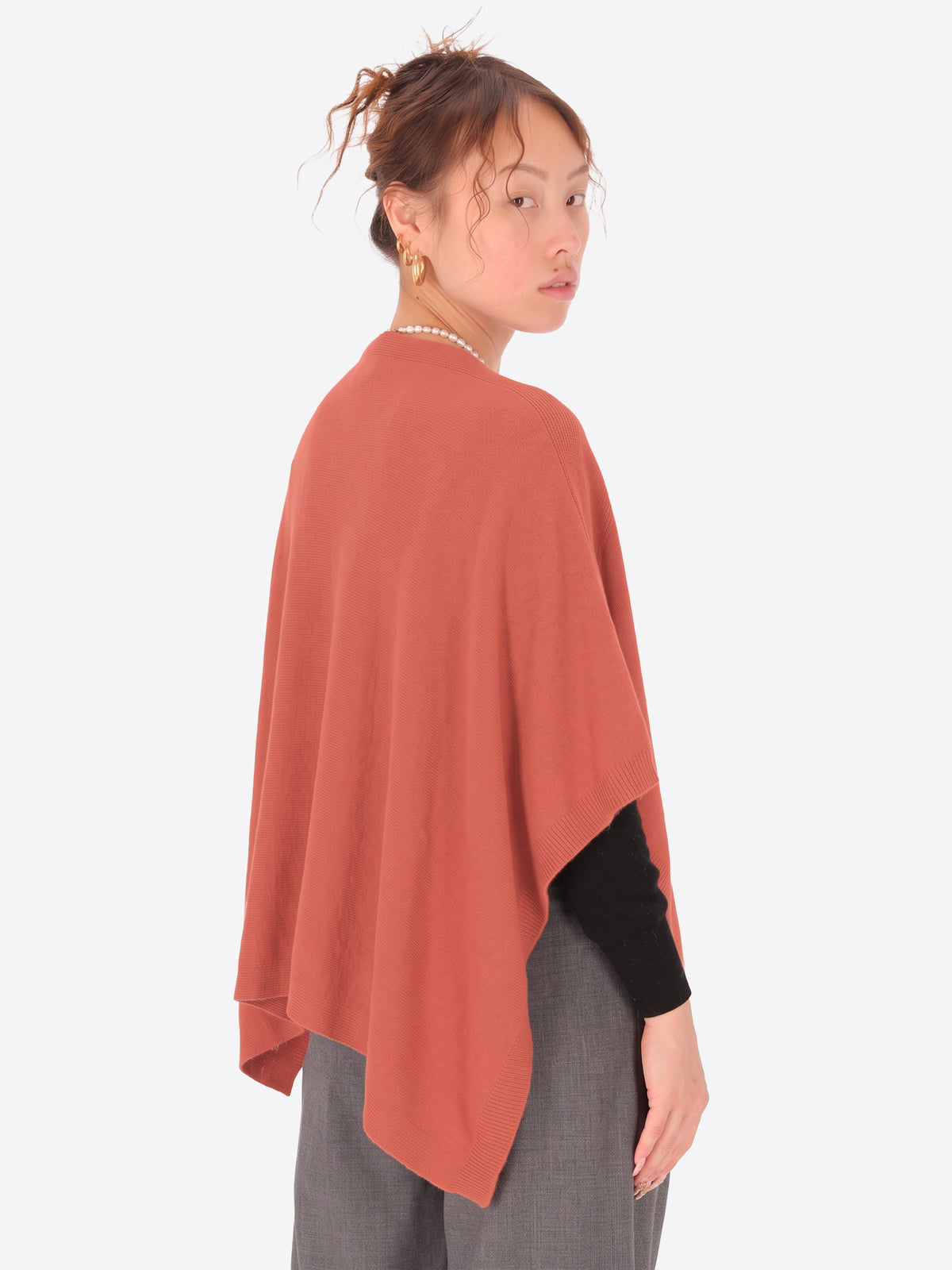 Poncho in Misto Lana e Cashmere