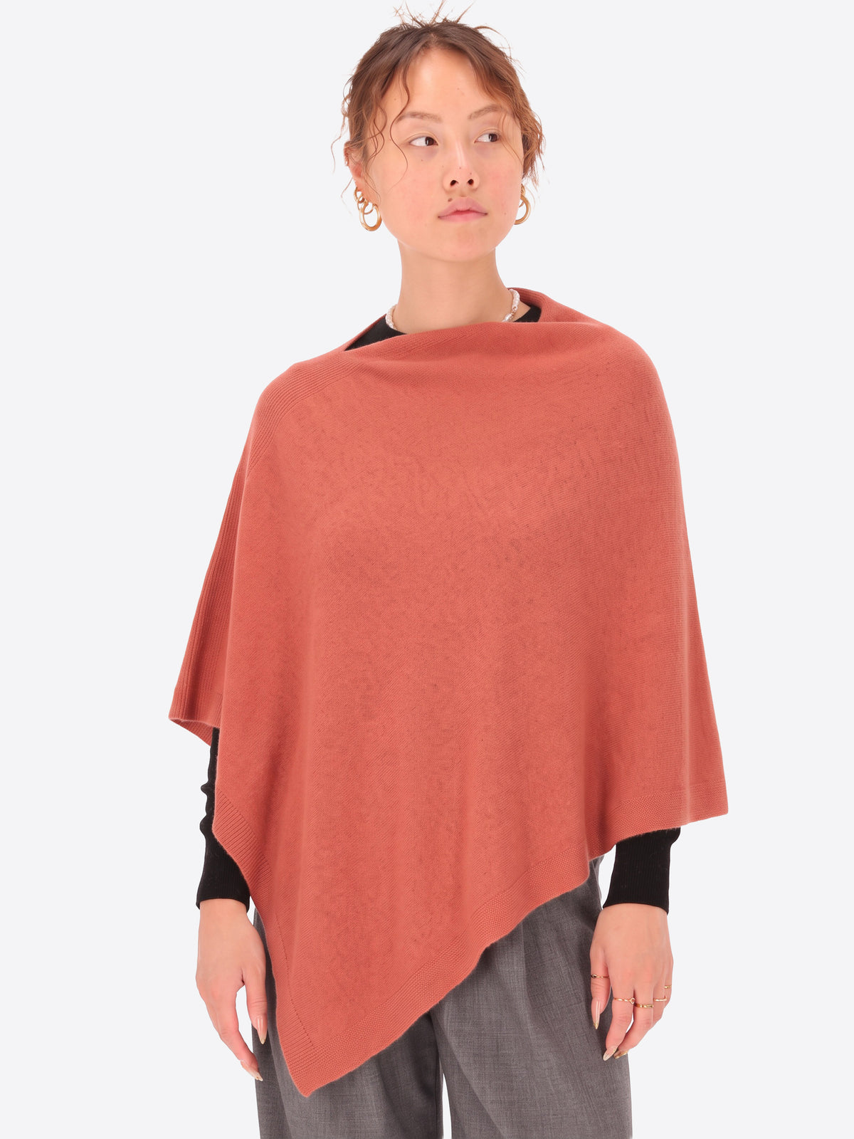 Poncho in Misto Lana e Cashmere