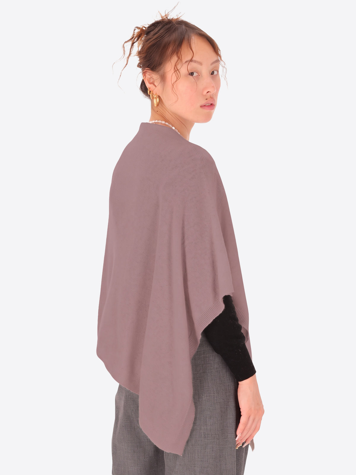 Poncho in Misto Lana e Cashmere