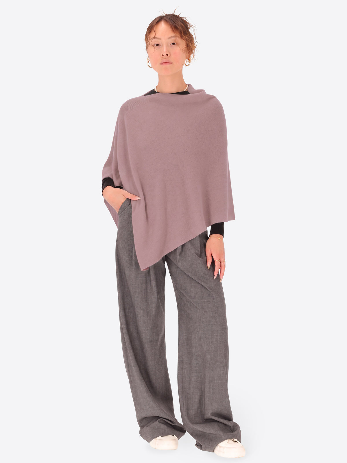 Poncho in Misto Lana e Cashmere