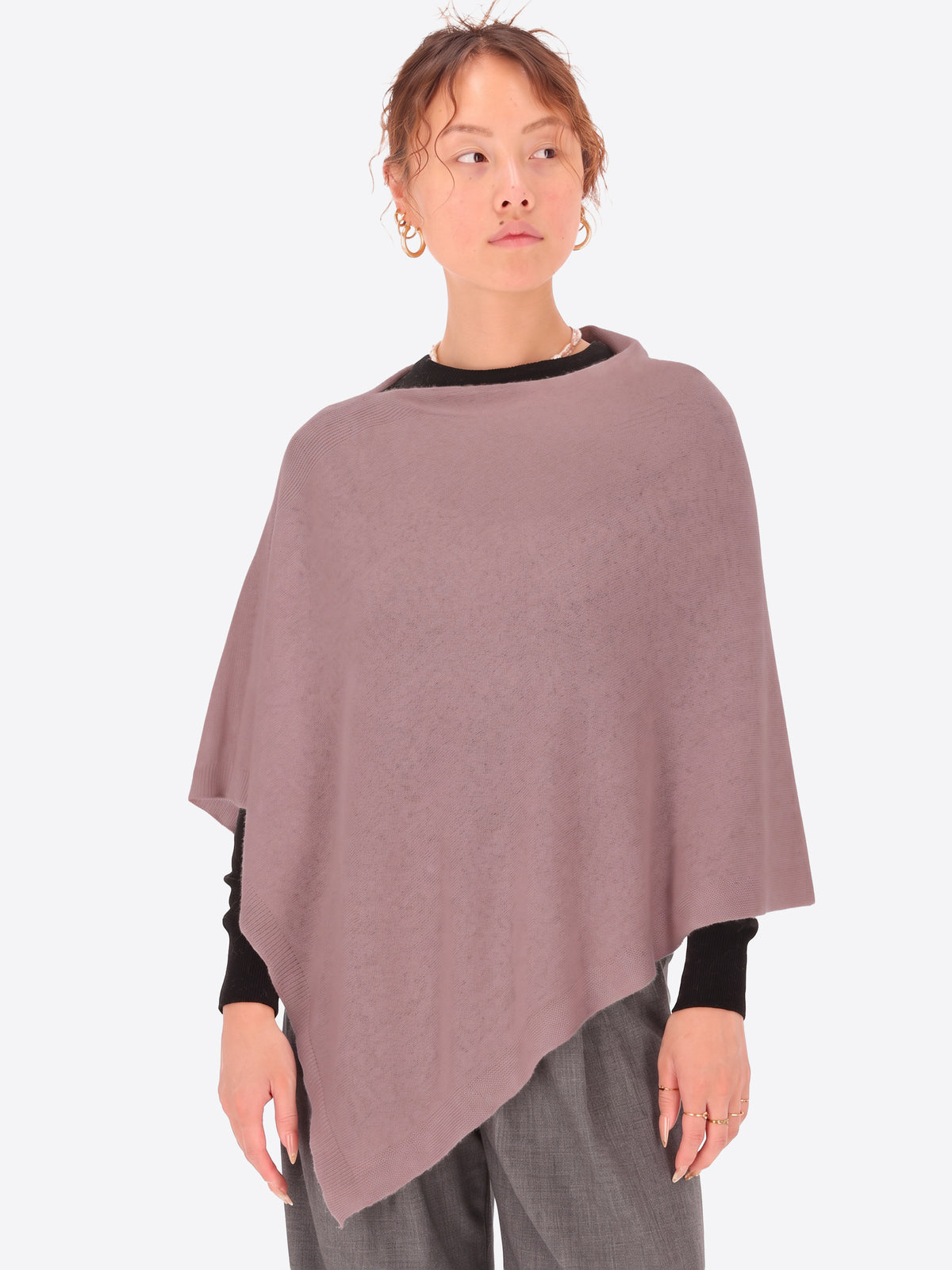 Poncho in Misto Lana e Cashmere