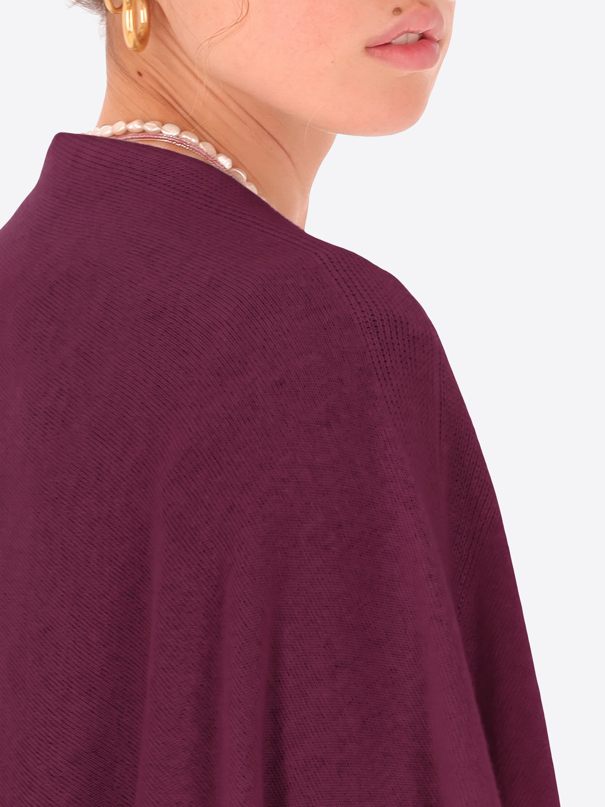 Poncho in Misto Lana e Cashmere