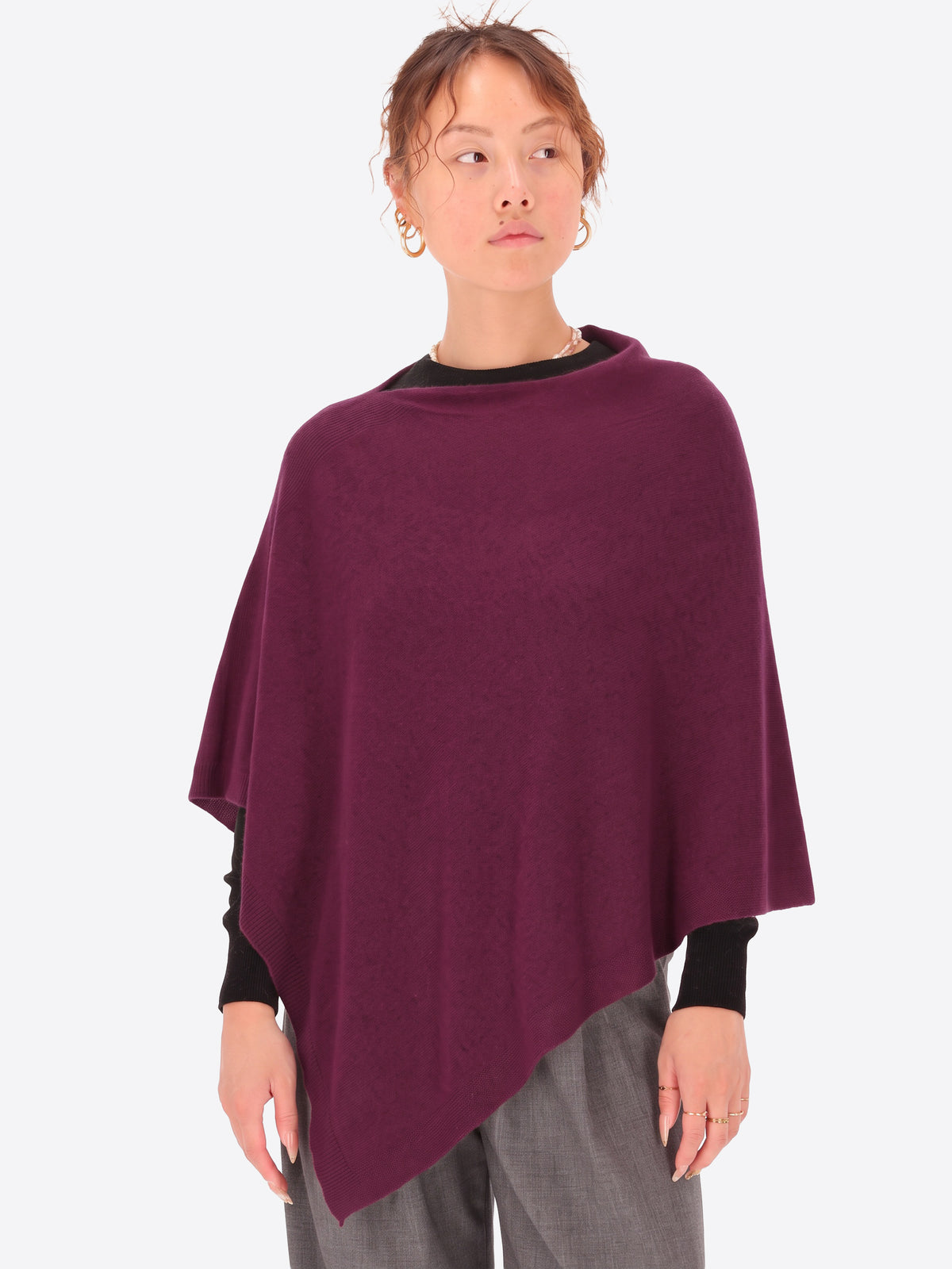 Poncho in Misto Lana e Cashmere