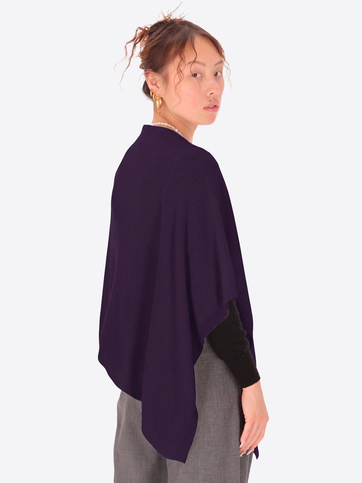 Poncho in Misto Lana e Cashmere