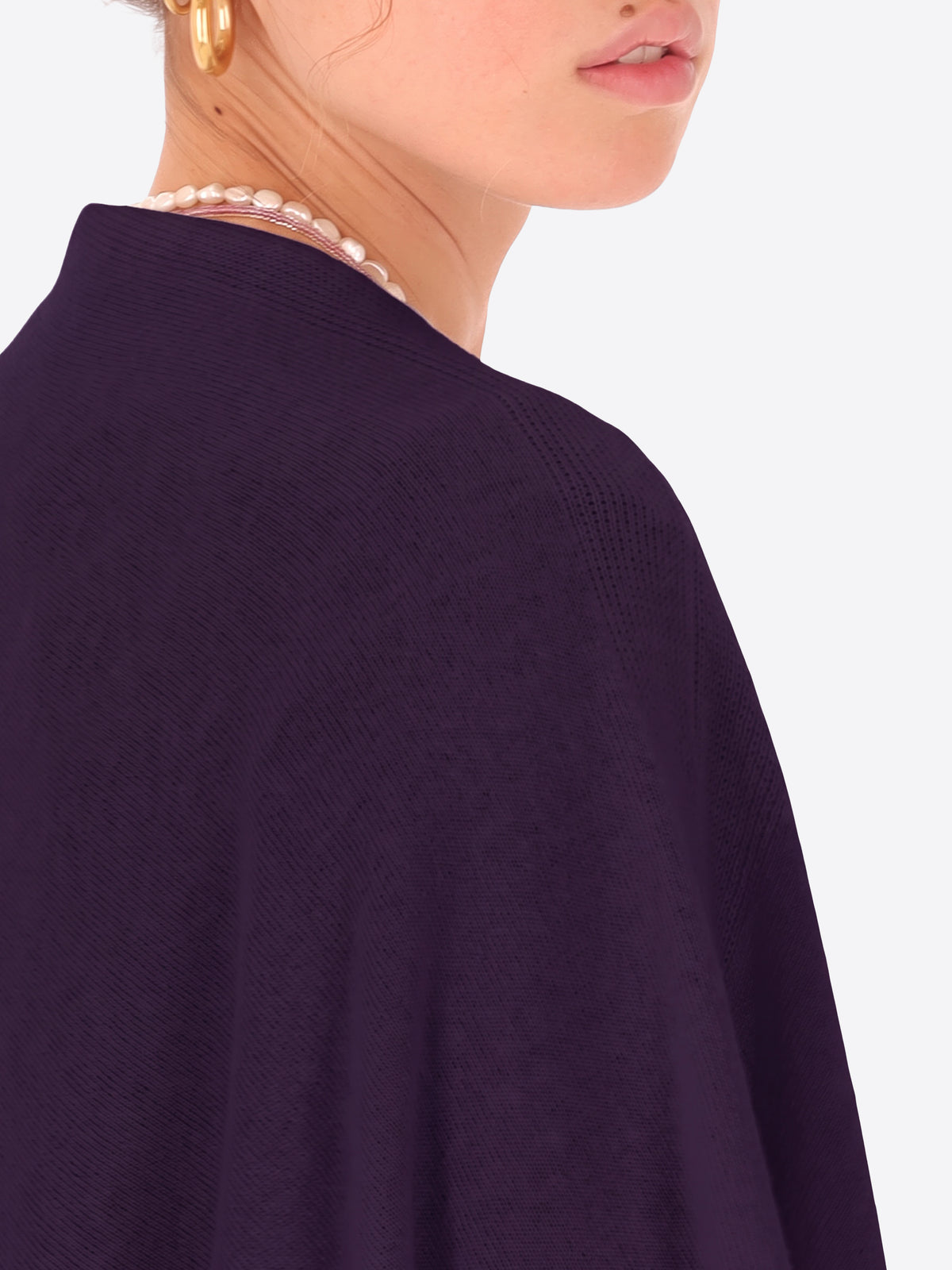 Poncho in Misto Lana e Cashmere