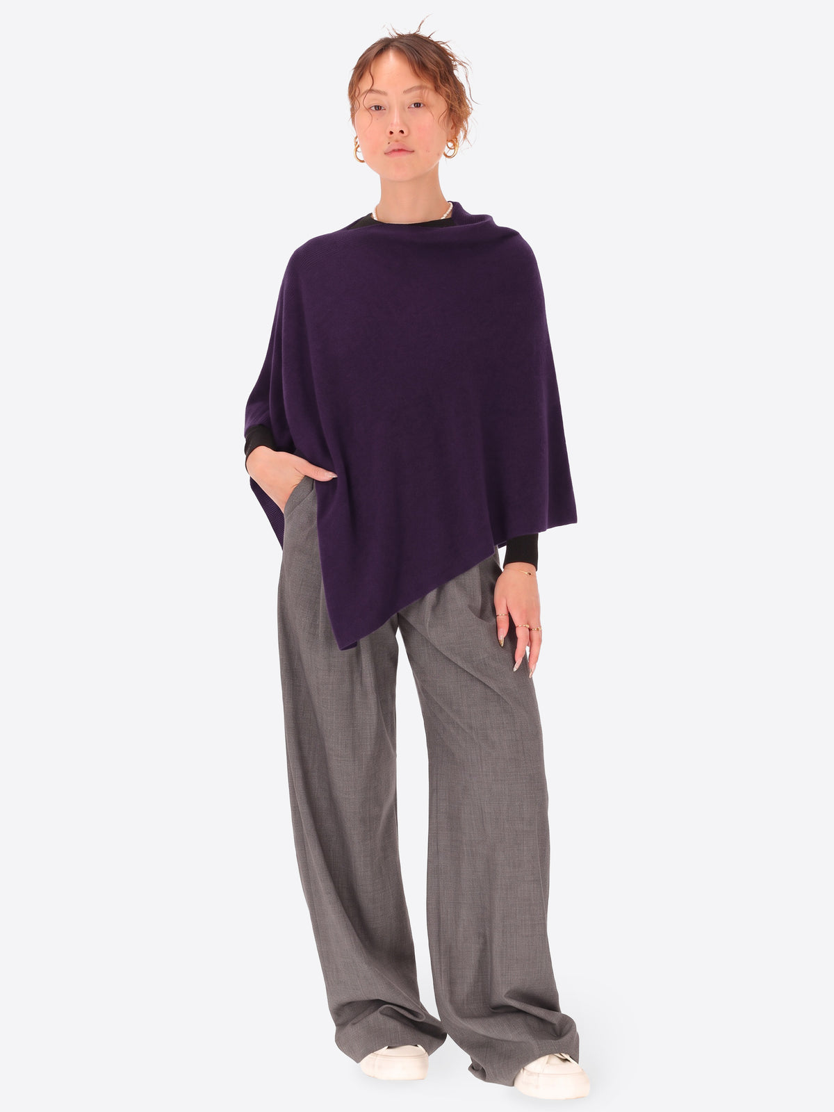 Poncho in Misto Lana e Cashmere