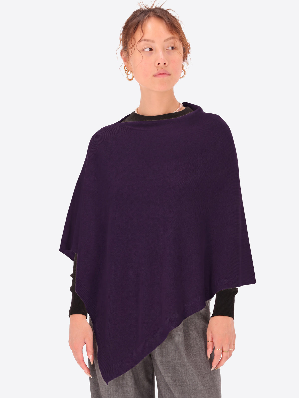 Poncho in Misto Lana e Cashmere
