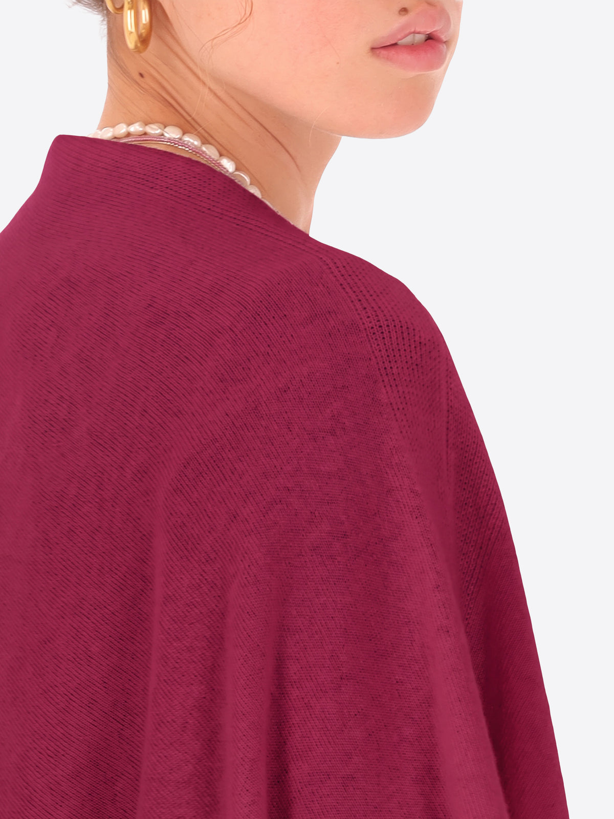 Poncho in Misto Lana e Cashmere