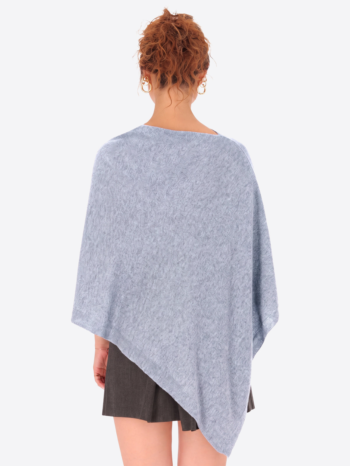 Poncho in Misto Lana e Cashmere